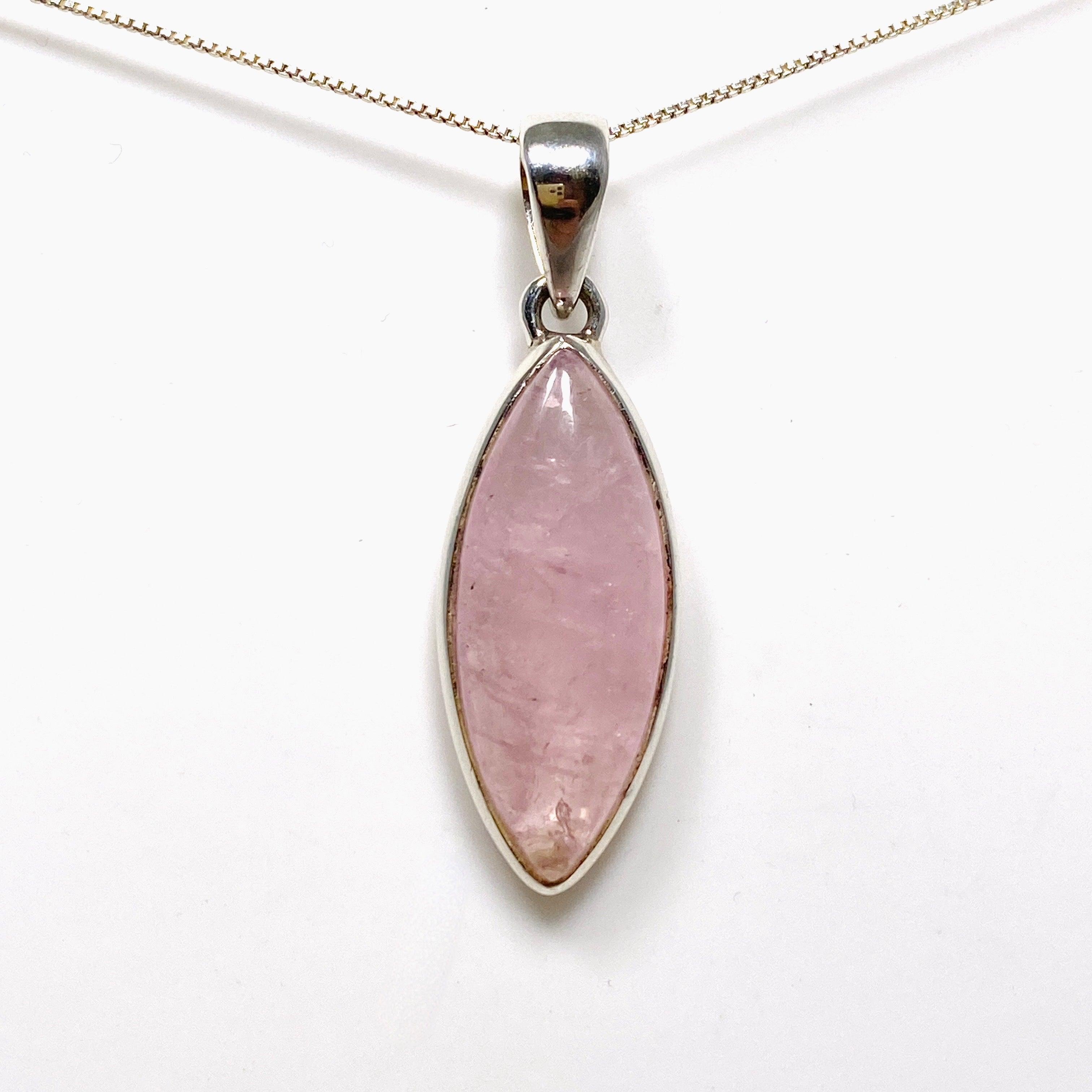 Morganite Marquise Pendant Necklace PPGJ690 - Elegant Rose Gold Jewelry for Women, Perfect for Weddings, Anniversaries & Special Occasions