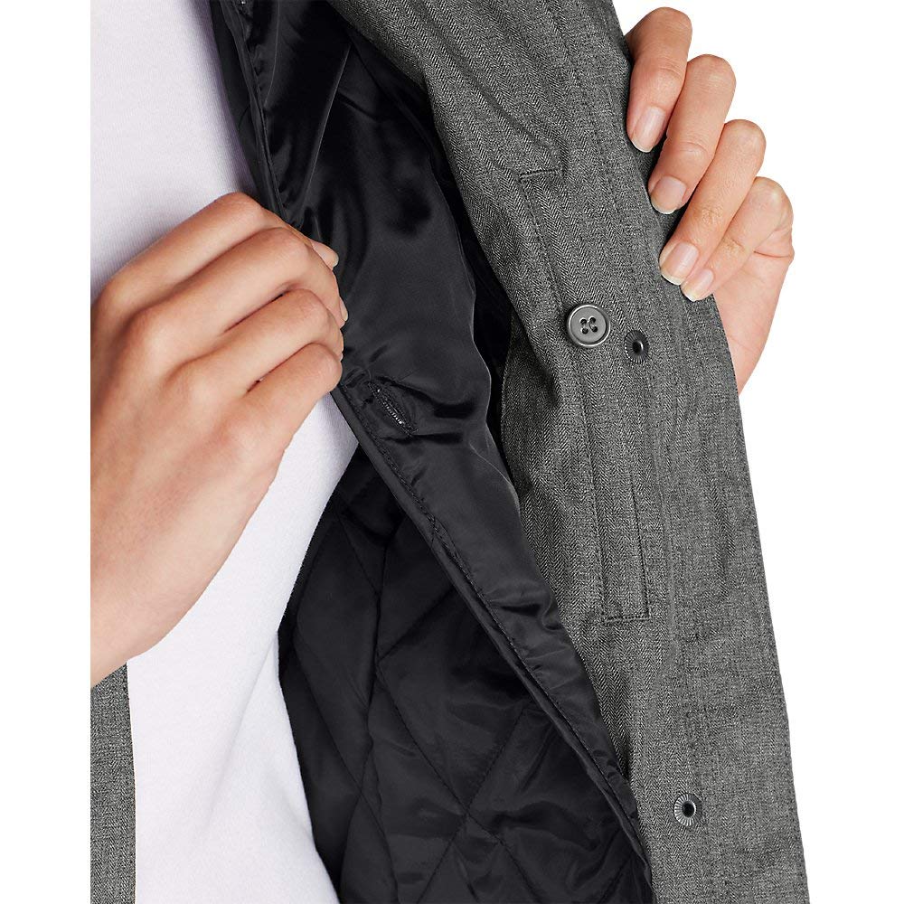 Eddie Bauer Women's Insulated Waterproof Trench Coat for Travel & Outdoor Activities | Winter Warm Long Jacket with Hood | Perfect for Hiking, Commuting & Cold Weather