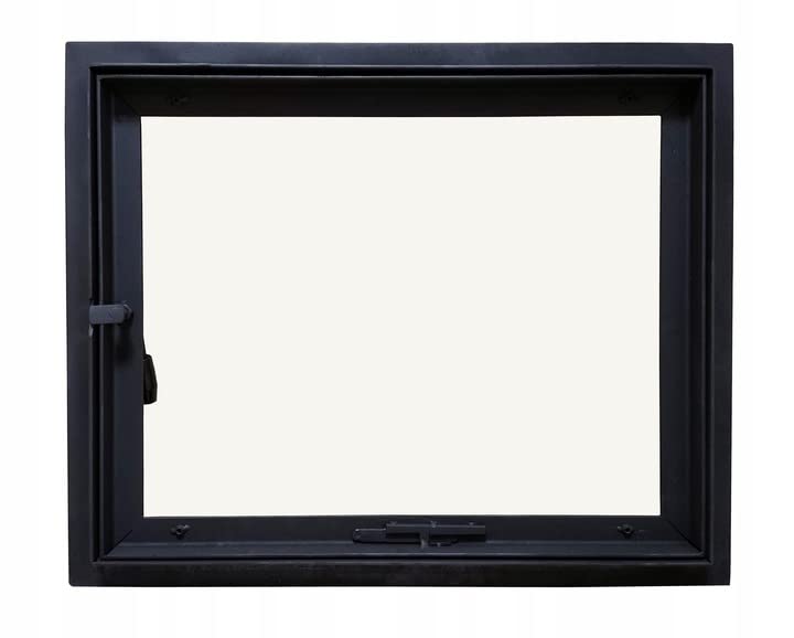 65x45cm Cast Iron Pizza Oven Door with Tempered Glass - Right Opening, Left Handle (ZK3) - Perfect for Outdoor Wood-Fired Ovens, Brick Pizza Ovens & Fireplace Inserts