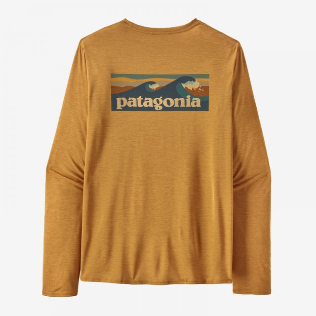 Men's Long Sleeve Capilene Cool Daily Graphic T-Shirt - Moisture Wicking & Breathable for Hiking, Running & Outdoor Activities