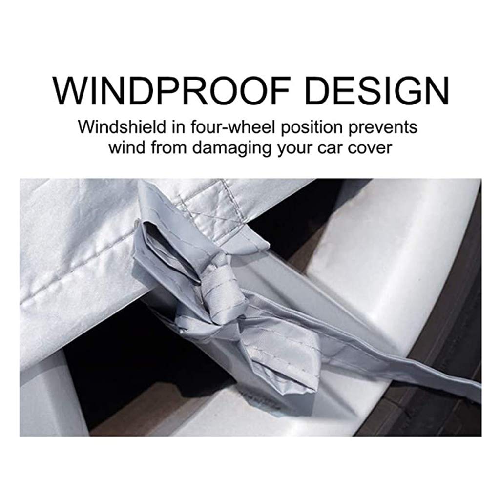 **Waterproof All-Weather Full Car Cover for Subaru WRX STI - Breathable Cotton Lined, Windproof, Snowproof & UV Protection - Ideal for Outdoor Parking, Dust & Weather Protection**