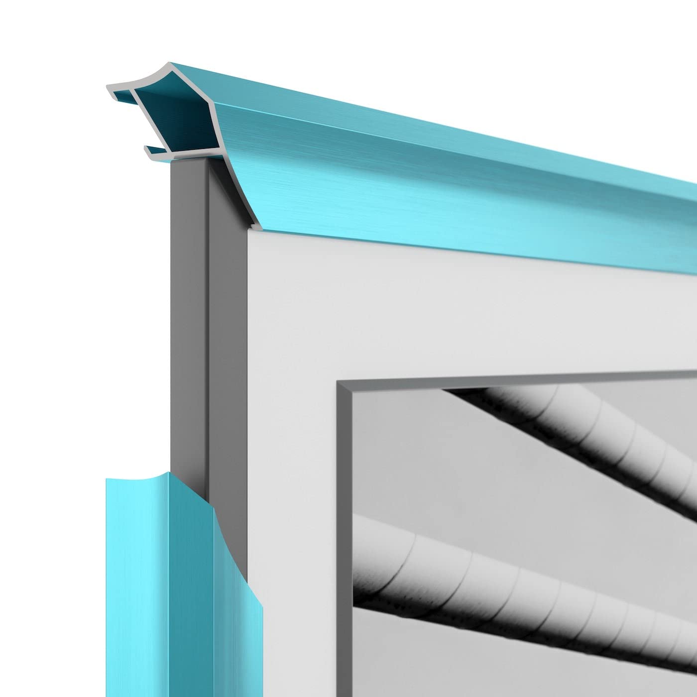 Premium Alloy Prismatic TV Frame - Turquoise Bezel for Samsung Frame TV (43 Inch, Compatible 2021-2025 Models) | Modern Home Theater Decor & Living Room Upgrade