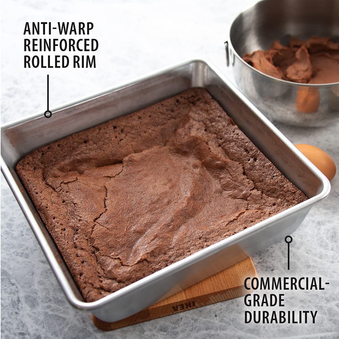 Premium Rada Cutlery 2-Piece Square Baking Pans Set - Non-Stick Oven Safe Cookware for Casseroles, Brownies & Sheet Cakes | Perfect for Home Baking & Holiday Cooking