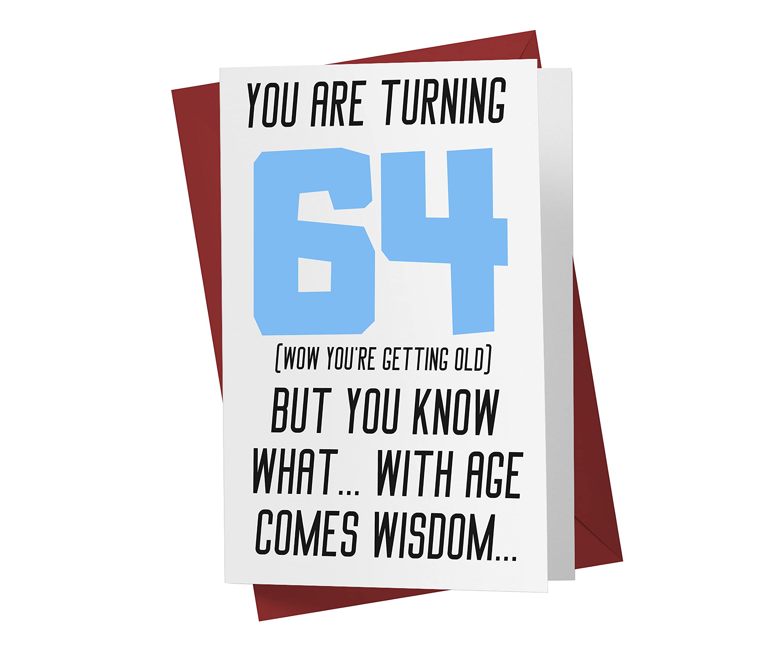 64th Birthday Cards for Men - Funny Rude Sarcastic Cards for Husband, Boyfriend, Dad & Friends | 64 Years Old Humorous Gifts | Perfect for Office Pranks, Retirement Parties & Adult Humor Lovers