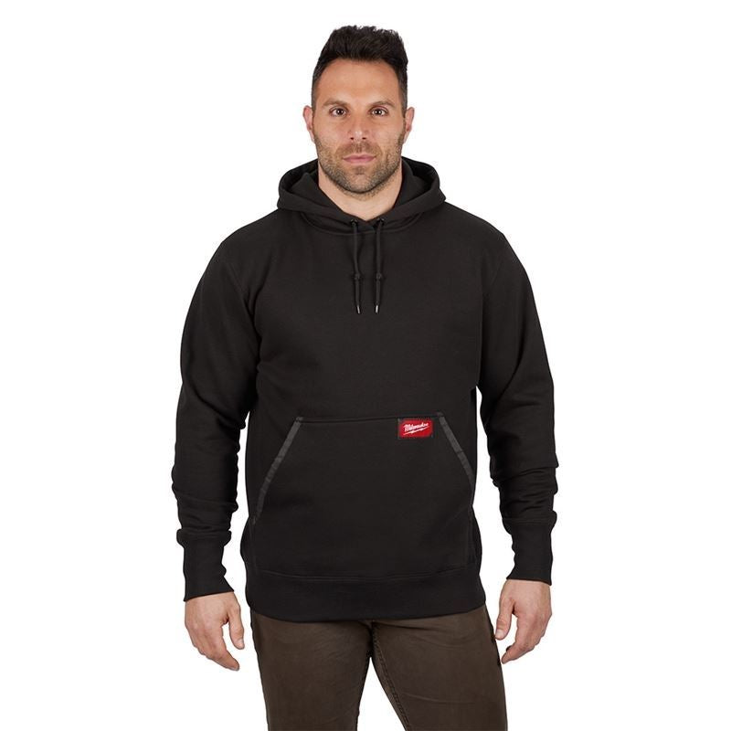 350B M Men's Medium Heavy Duty Cotton/Polyester Long Sleeve Pullover Hoodie - Black | Workwear, Outdoor Activities & Casual Wear