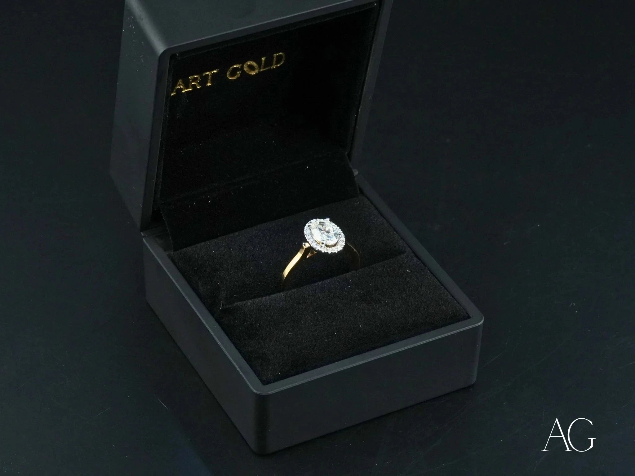 Eternal Halo Engagement Ring - 14K White Gold Diamond Wedding Band for Women | Perfect Proposal, Anniversary & Bridal Jewelry Gift