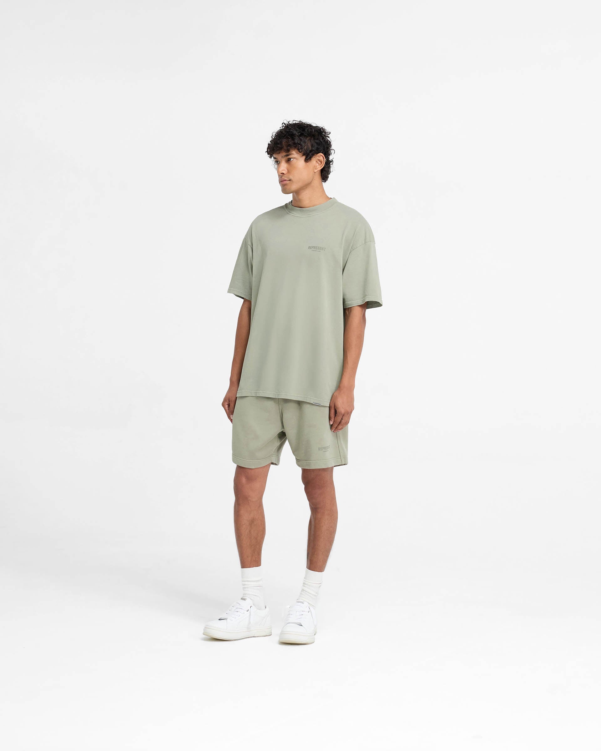 Represent Owners Club Shorts - Pastel Green | Casual Summer Shorts for Men | Perfect for Beach, Gym, and Streetwear Outfits