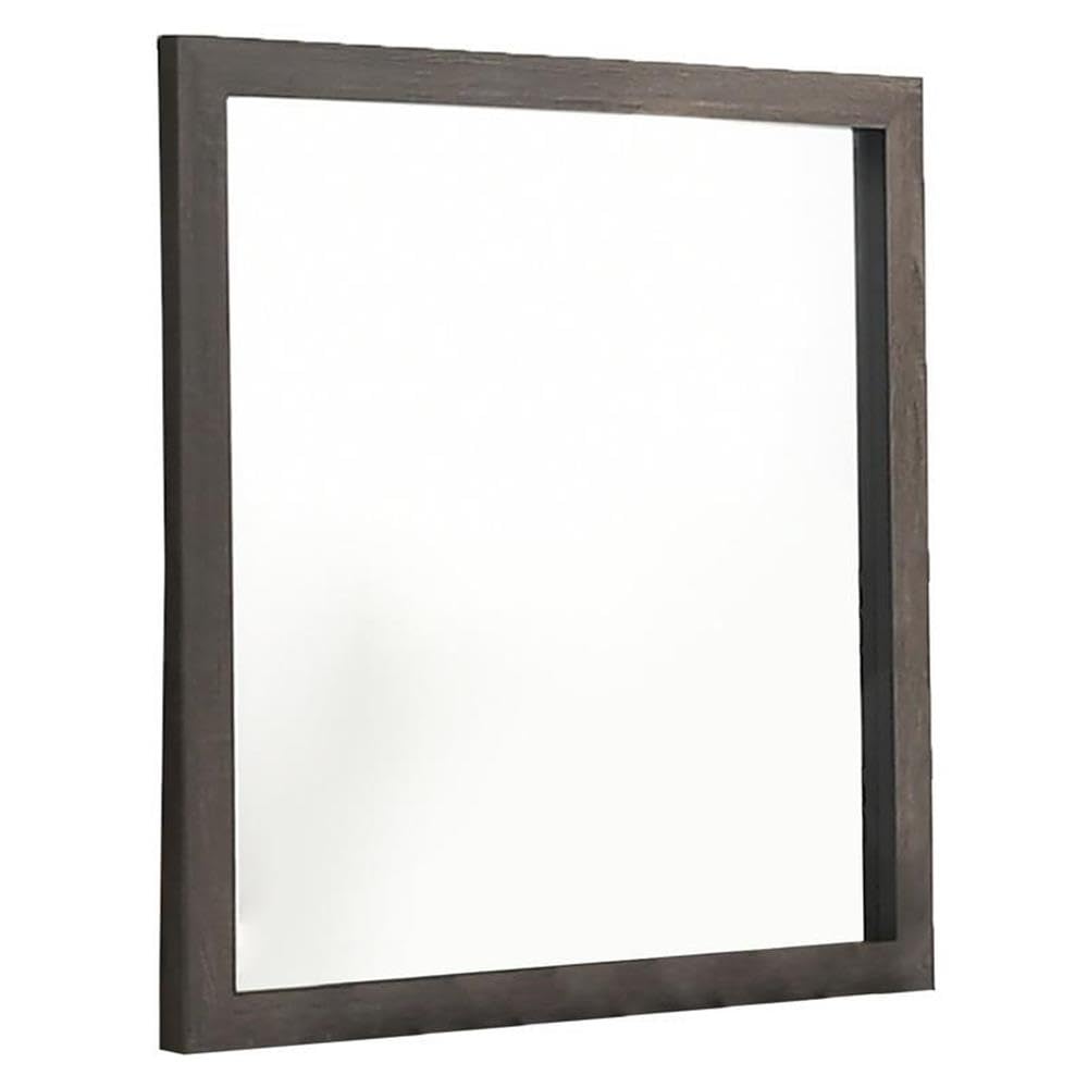 Premium Gray Wooden Dresser with Mirror - Modern Bedroom Furniture for Home Decor & Storage | Perfect for Master Bedroom, Guest Room, or Nursery Organization