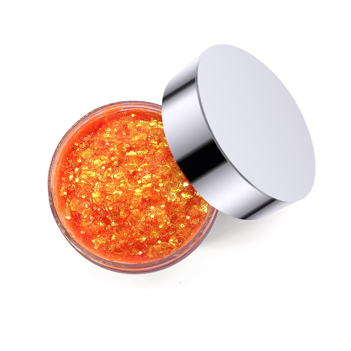 Neon Orange Holographic Body Glitter Gel - Vegan & Cruelty-Free Shimmer for Face, Body & Hair | Perfect for Festivals, Raves & Cosplay | Electric Bliss Beauty