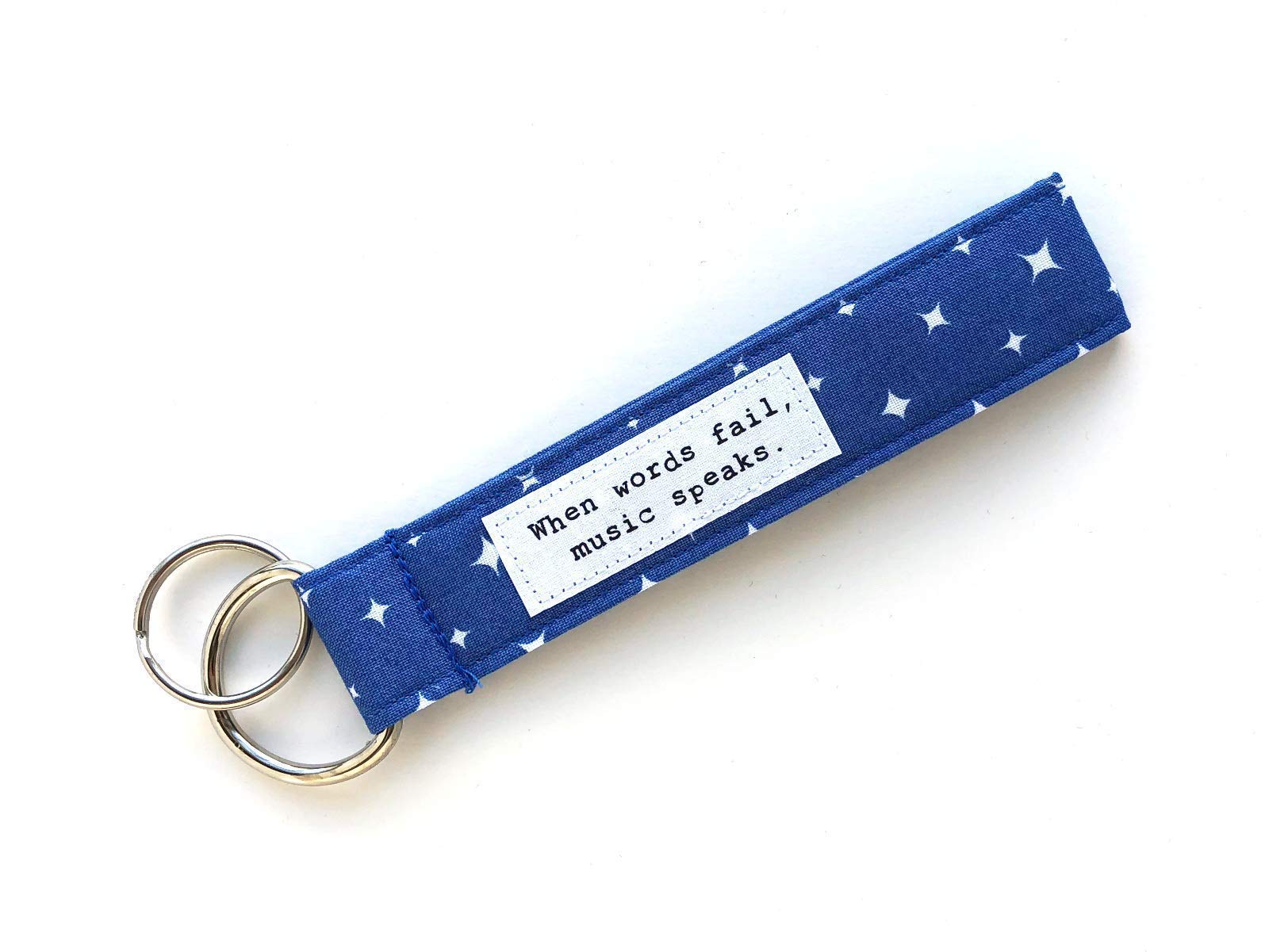 Music Wrist Lanyard Keychain - Organic Cotton Wristlet for Musicians & Music Lovers - Perfect for Concerts, Festivals & Everyday Use