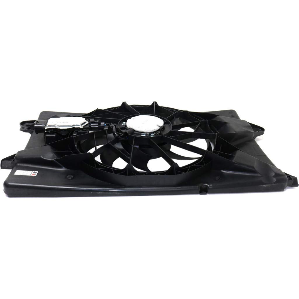 Dodge Dart Cooling Fan Assembly 2013-2016 2.0L 2.4L with Control Unit - Compatible with CH3115176 & 55111482AC - Direct Fit for Radiator and A/C Condenser - Perfect for Engine Cooling System Repair and Maintenance