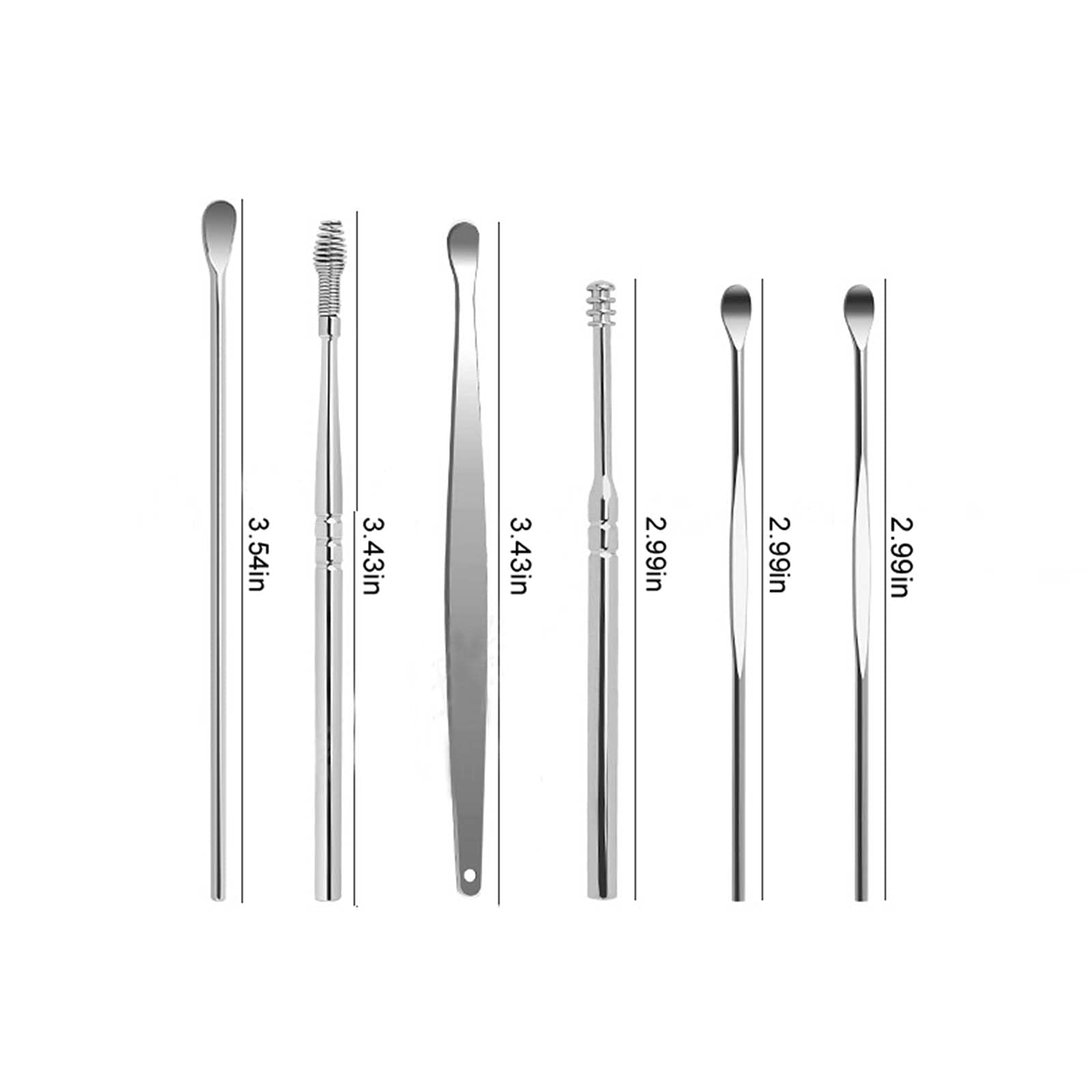 7PCS Professional Ear Wax Removal Kit - Reusable Spiral Ear Cleaner Tools with Curette for Safe Earwax Cleaning | Perfect for Home Use, Travel & Personal Hygiene Care