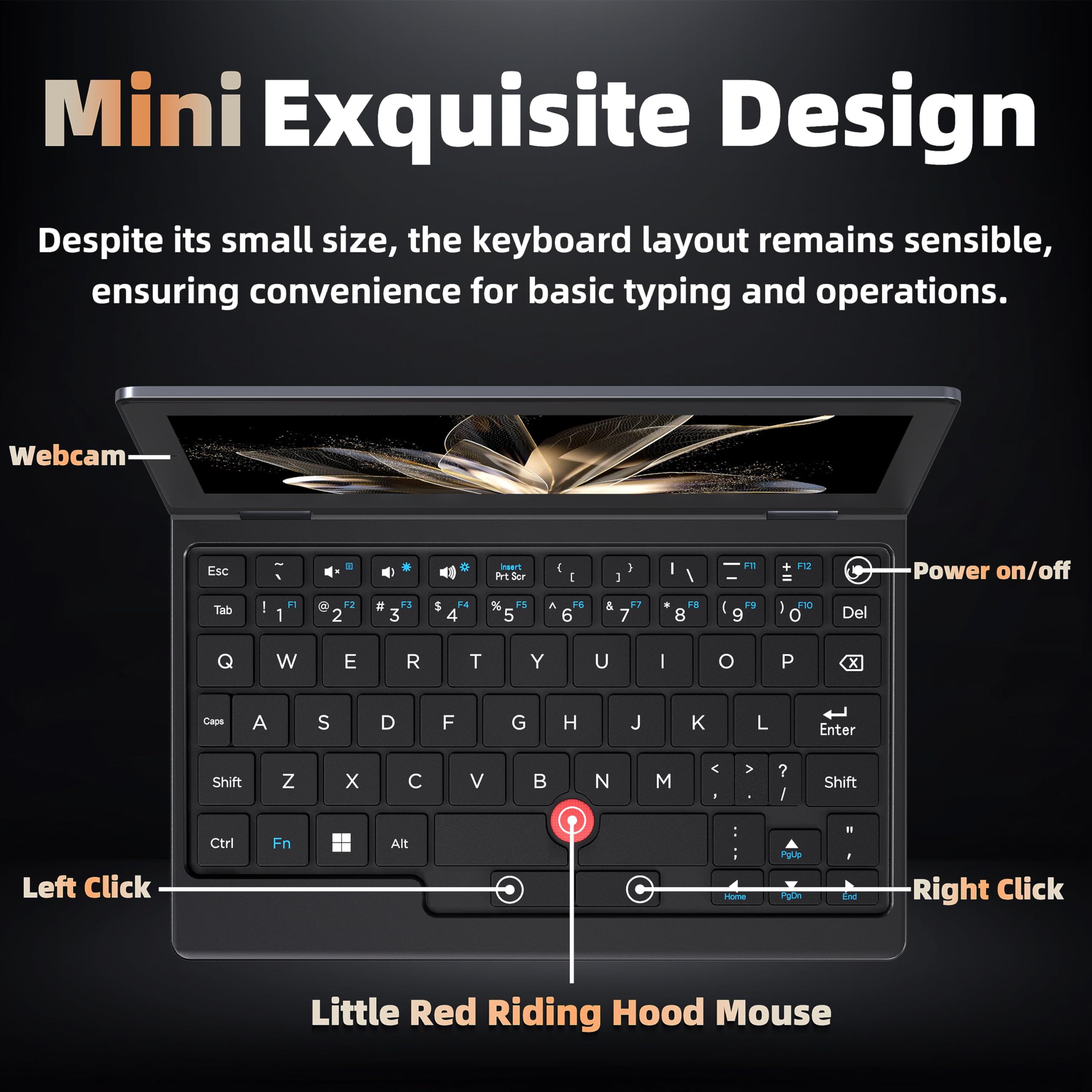 Fsjun 7.0'' Mini Laptop - Metal Touchscreen Ultrabook with Intel Celeron Processor (Up to 2.6GHz), 12GB RAM, 512GB SSD, Windows 11 Pro, Pre-Installed Office 2019, Built-in Webcam, Mini HDMI & WiFi - Ultra-Light Portable Notebook for Business Travel, Remote Work & On-the-Go Productivity