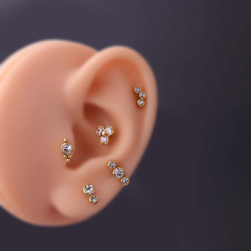20G Push Pin Earrings - Flat Back Labret Studs for Cartilage, Nose, Lip Piercing | Hypoallergenic Stainless Steel Jewelry | Perfect for Daily Wear, Parties & Gifts