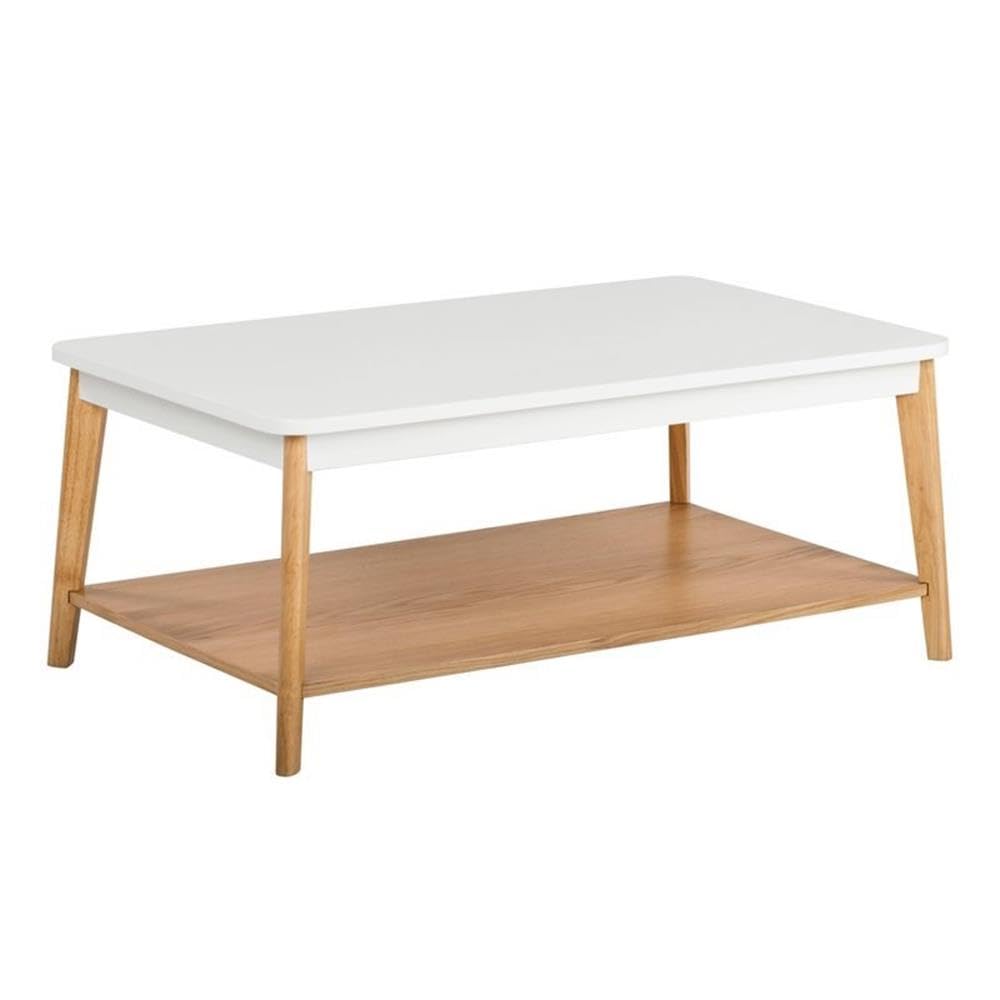 Modern Oak and White Universal Expert Remus Coffee Table - Stylish Living Room Centerpiece for Home Decor