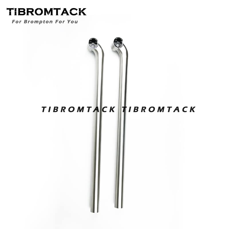 Premium Titanium Gooseneck Seat Post for Brompton Folding Bikes - 31.8mm Diameter, 550/580mm Length, Grade 9 Ti Material - Lightweight & Durable Bicycle Saddle Accessory for Urban Commuting & Travel