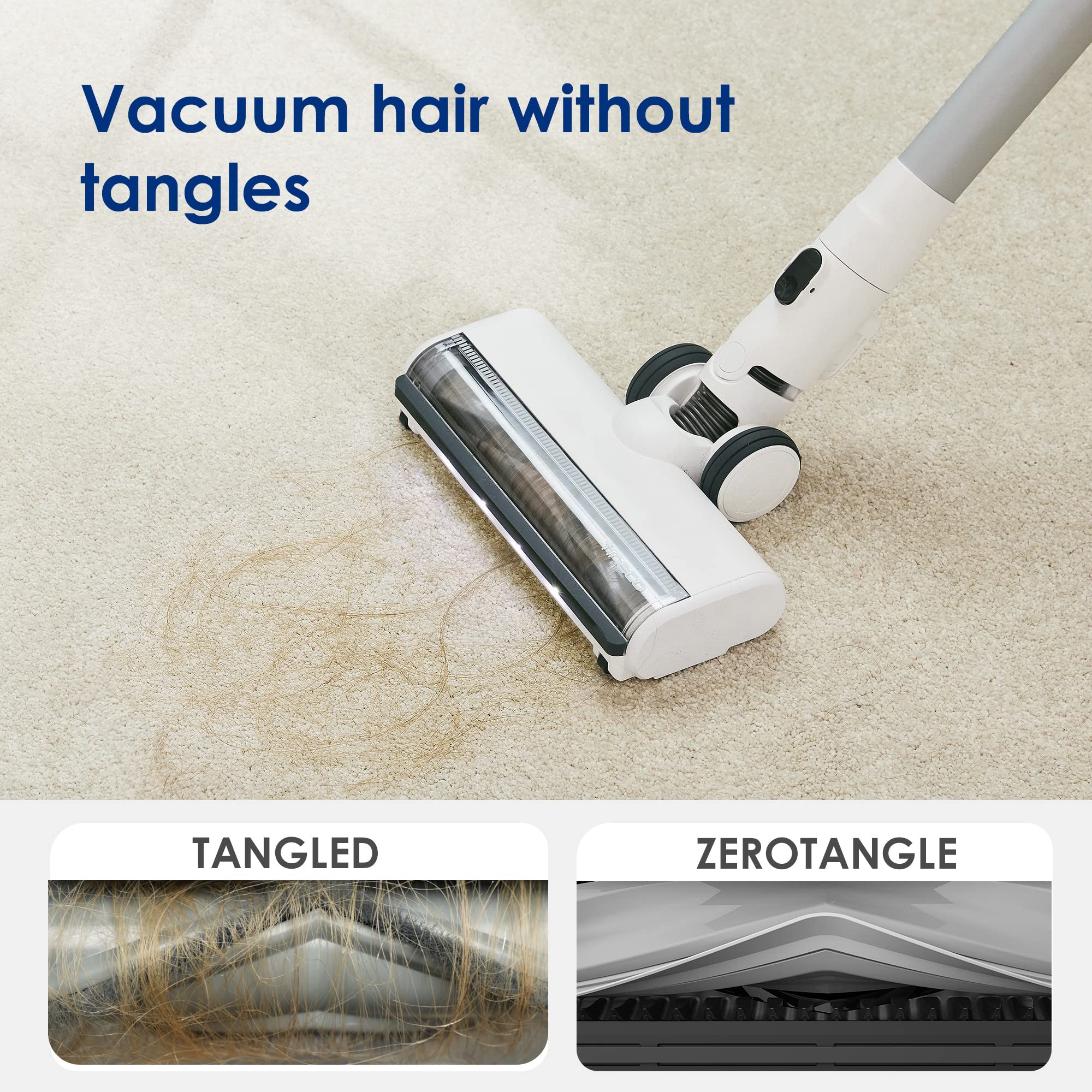Tineco A11 Pet Cordless Stick Vacuum Cleaner - Lightweight, Powerful Handheld Vacuum with ZeroTangle Brush for Hard Floors, Carpets & Pet Hair - Perfect for Home Cleaning, Pet Owners & Quick Pickups
