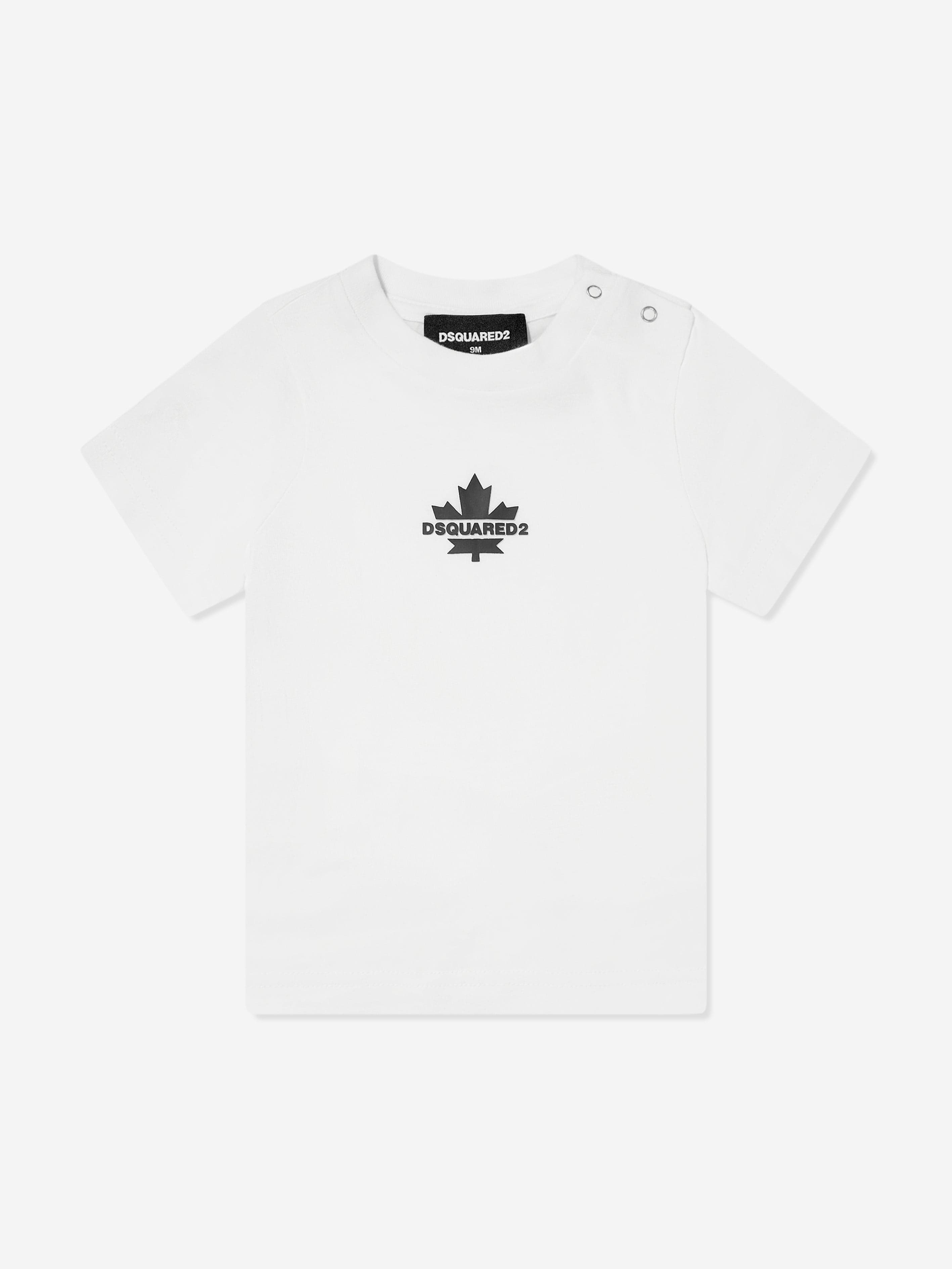 Baby Maple Leaf Logo White T-Shirt - Soft & Comfortable Cotton Tee for Infants & Toddlers - Perfect for Playdates, Family Outings & Casual Wear