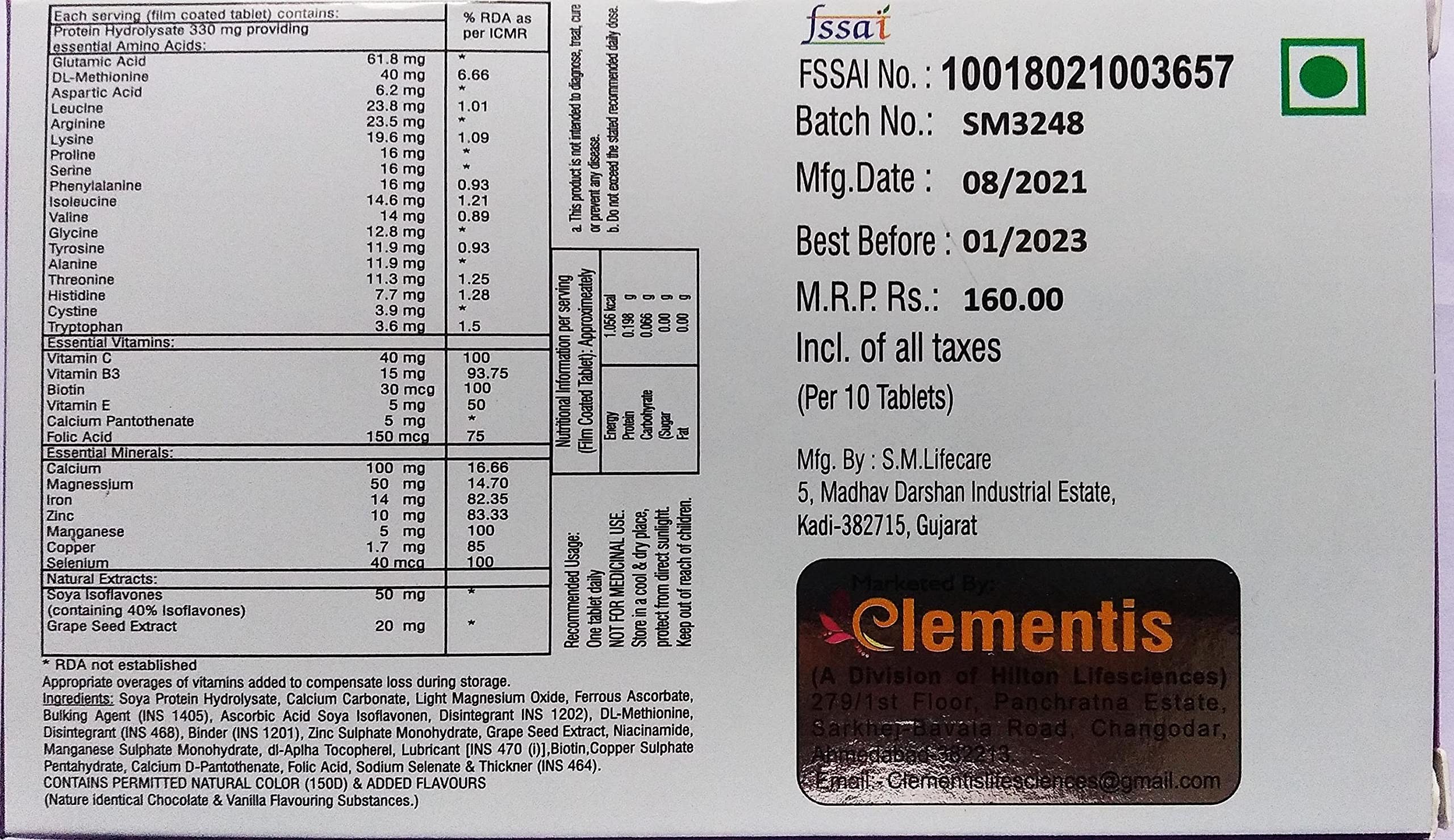HairFall Control Tablets for Men & Women - 10 Count (Pack of 3) | Natural Hair Loss Treatment & Prevention | Supports Healthy Hair Growth for Thinning Hair & Baldness | Perfect for Daily Use at Home or Travel