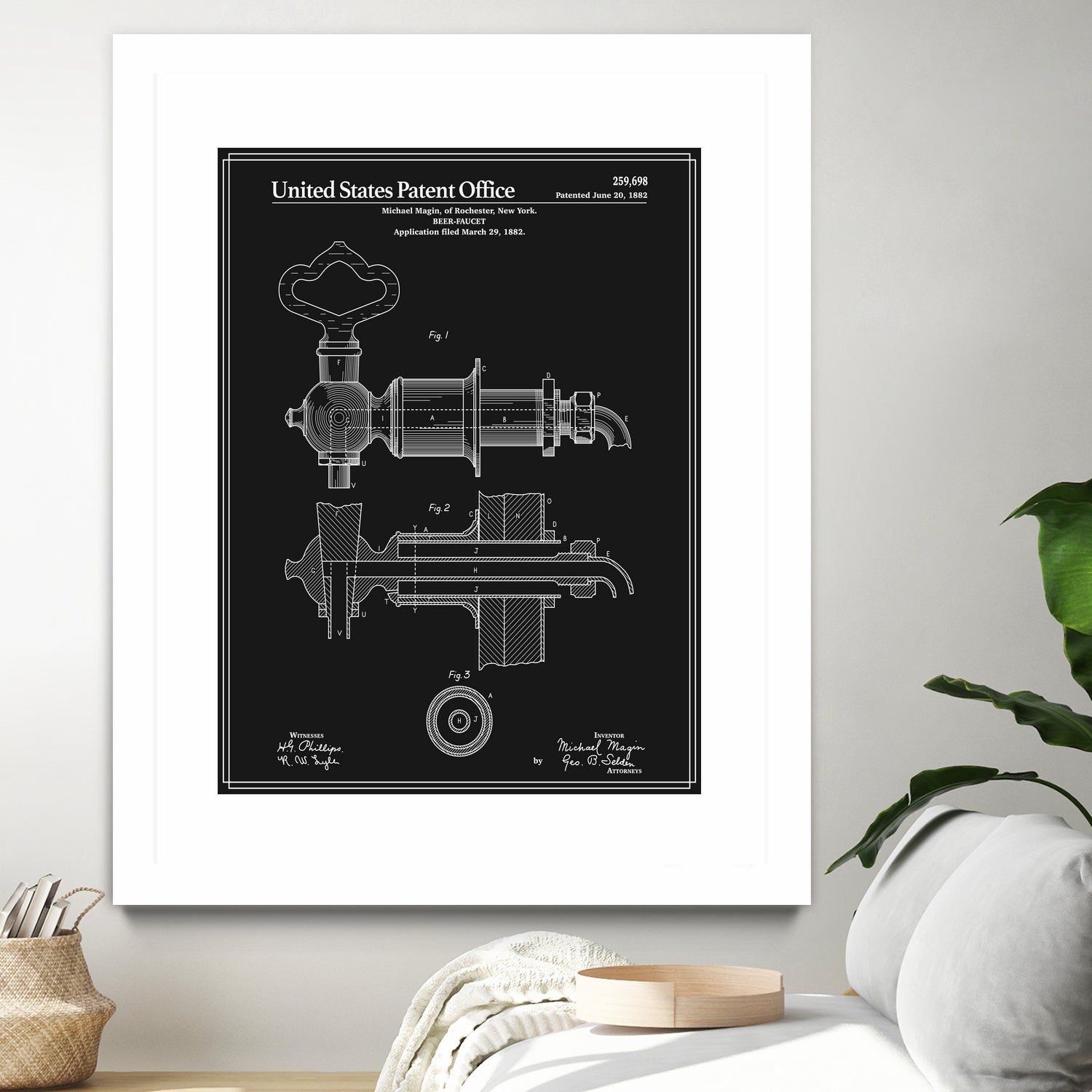 Premium Black Beer Faucet with Patented Design - Perfect for Home Bars, Kegerators & Draft Beer Systems