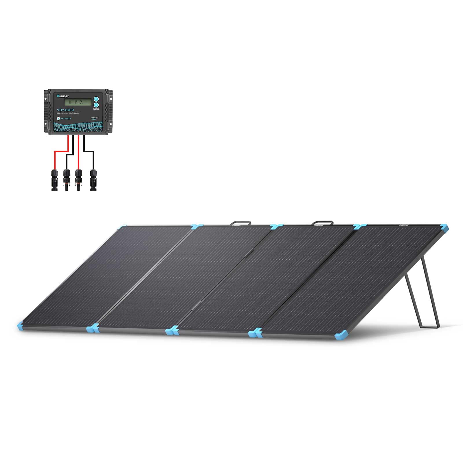 Renogy 220W Lightweight Portable Solar Panel Kit with Waterproof 20A Charge Controller - Perfect for RV Camping, Off-Grid Living & Emergency Power Backup
