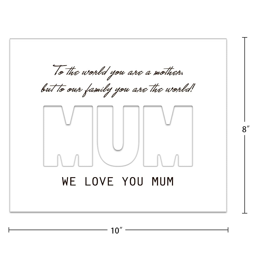 8x10 Mom Picture Frame Art Print - Gifts for Mom from Daughter or Son, Unframed Wall Decor for Mother's Day, Birthday, Christmas - Perfect for Step Mom & Mother-in-Law - Home & Office Decoration
