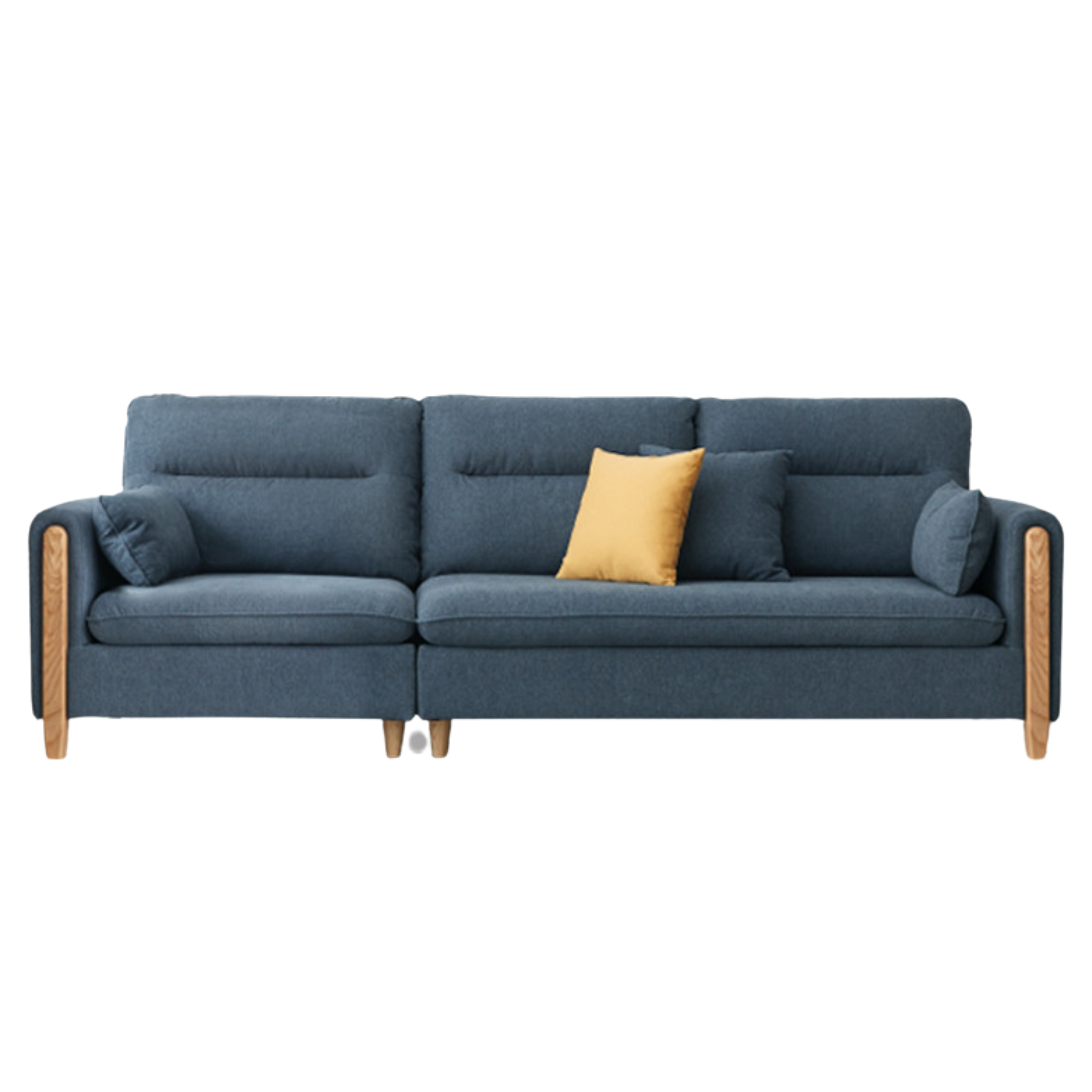 Premium Oak Solid Wood Luxury Fabric Sofa - Elegant & Durable Living Room Furniture for Home & Office Decor