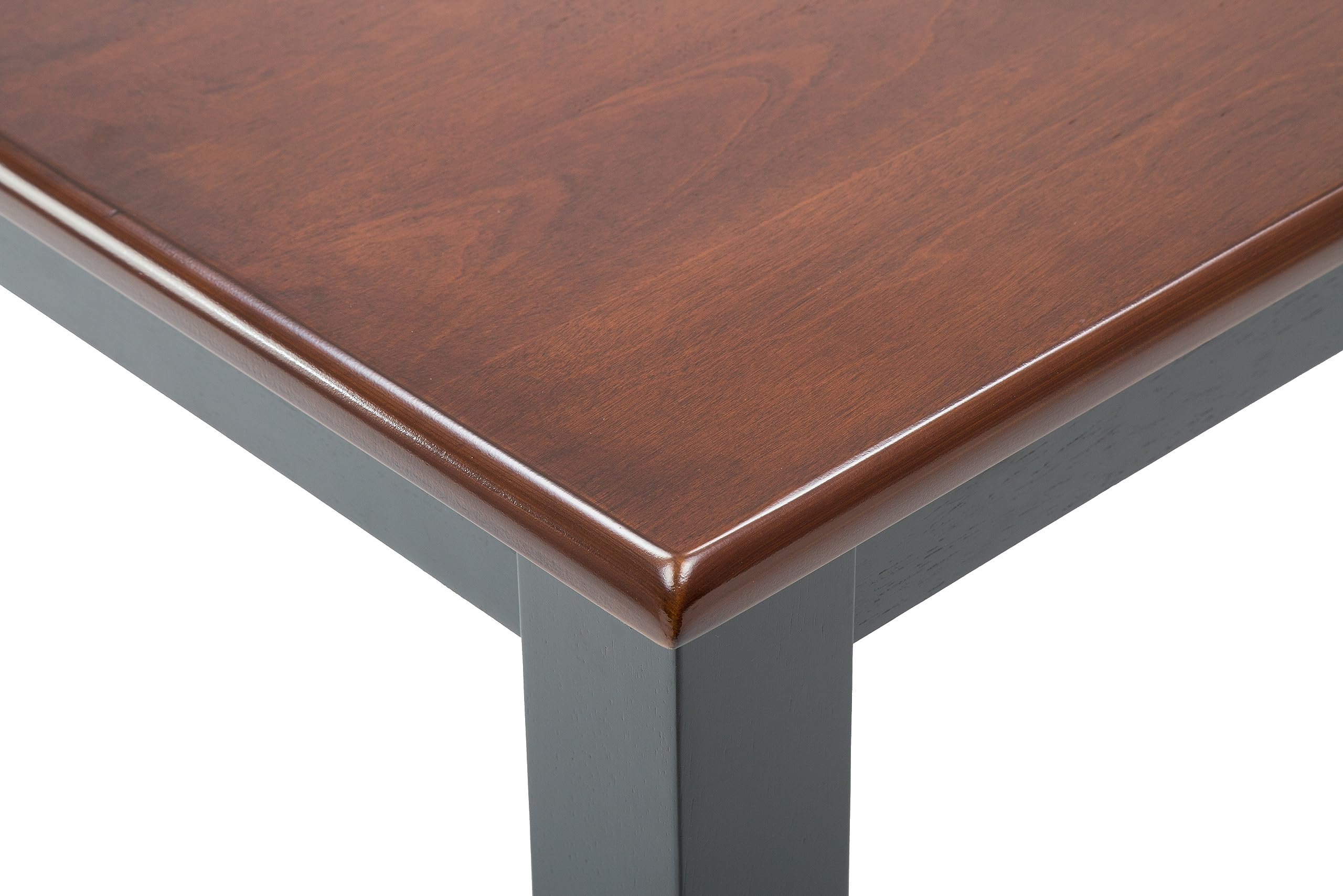 Boraam Bloomington Dining Table - 42 Inch Round Wooden Table in Black & Cherry Finish | Perfect for Kitchen, Dining Room, and Small Space Gatherings