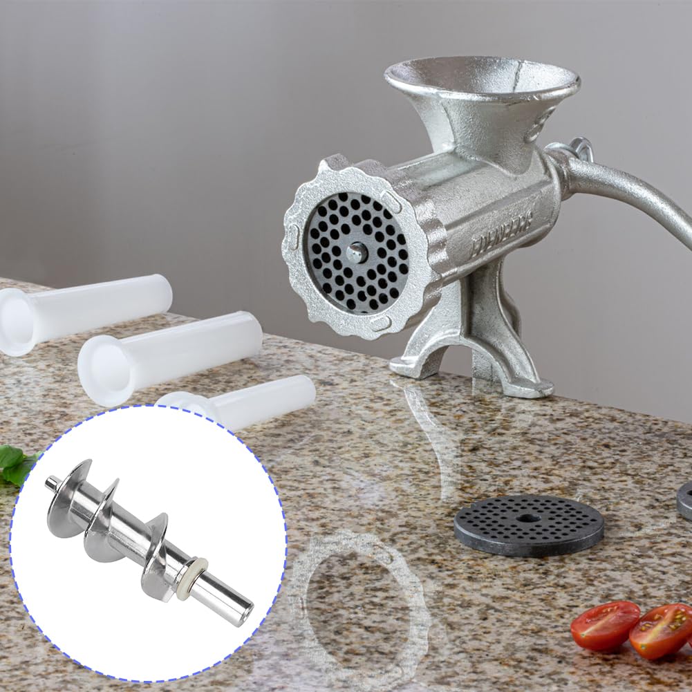 Stainless Steel Meat Grinder Auger & Mincer Screw Replacement for KitchenAid Mixers - Durable Food Chopper Attachment for Sausage, Tomato, Canning & Home Kitchen Use