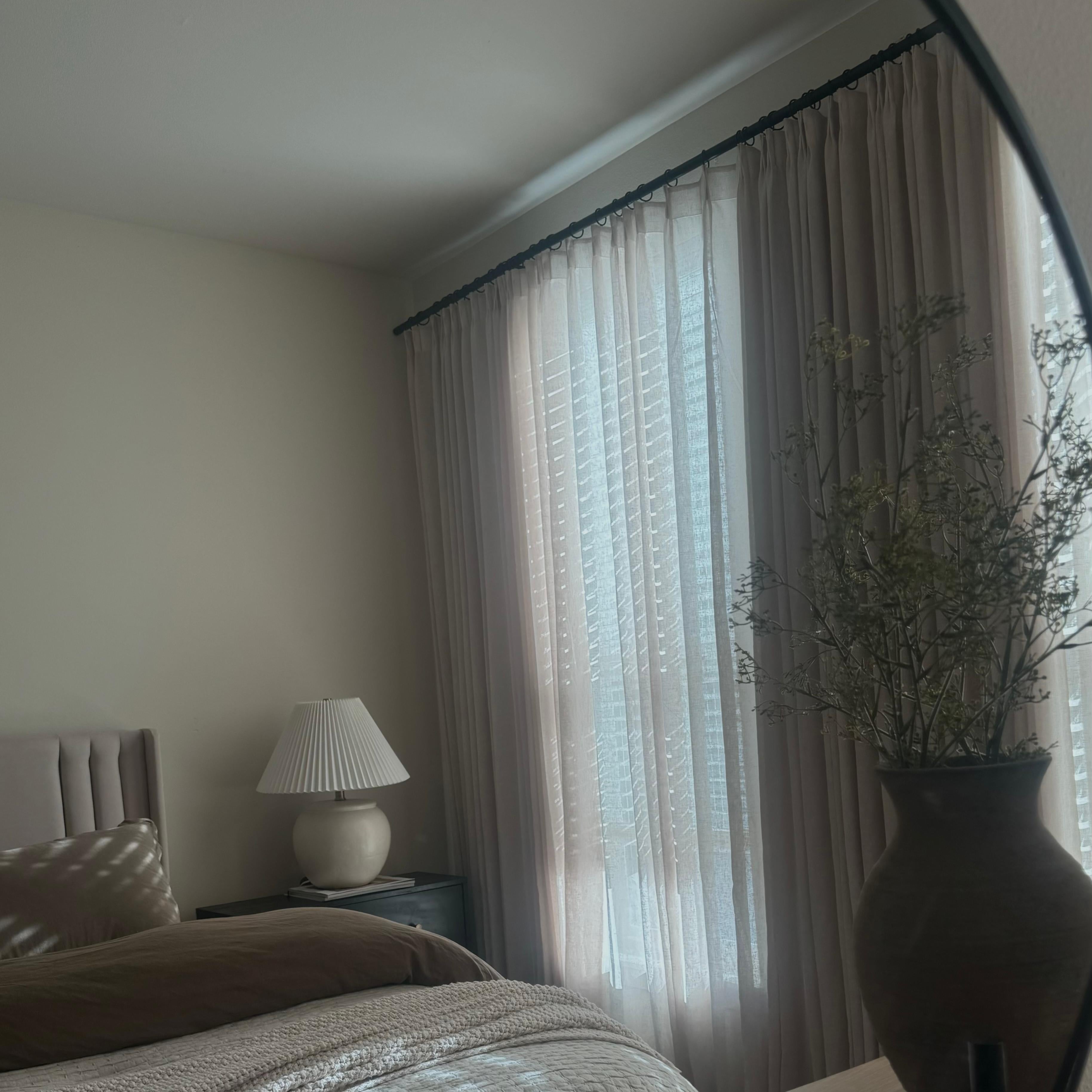 Cloud Linen Sheer Curtains - Natural Soft Breezy Window Drapes with Grommet Top | Custom Sizes Available | Perfect for Living Room, Bedroom & Nursery