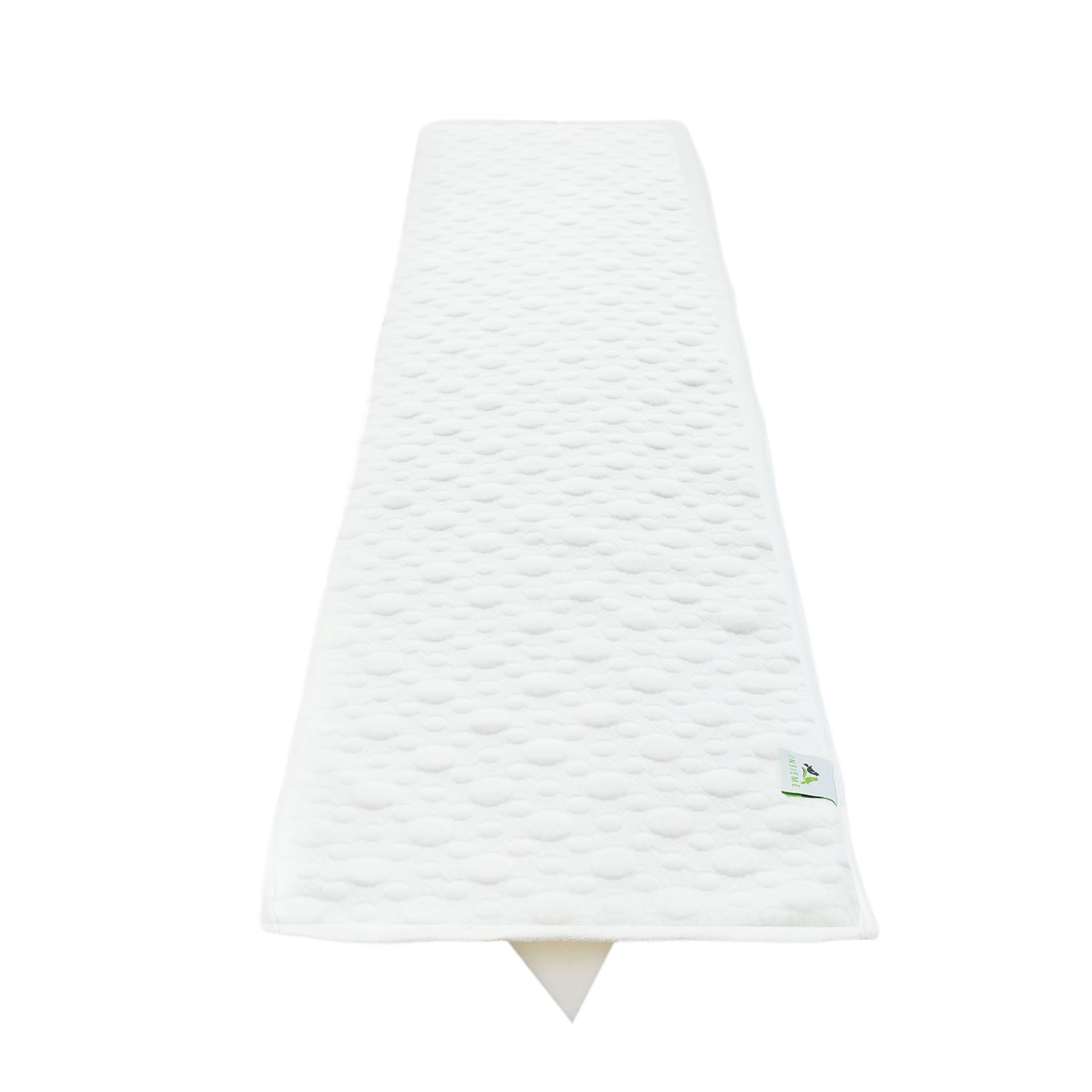 12 Inch Bed Bridge for Split King Adjustable Beds - Twin to King Gap Filler - Hypoallergenic White Fabric - Thin Strapless Design for Comfortable Sleep - Perfect for Couples with Different Mattress Preferences