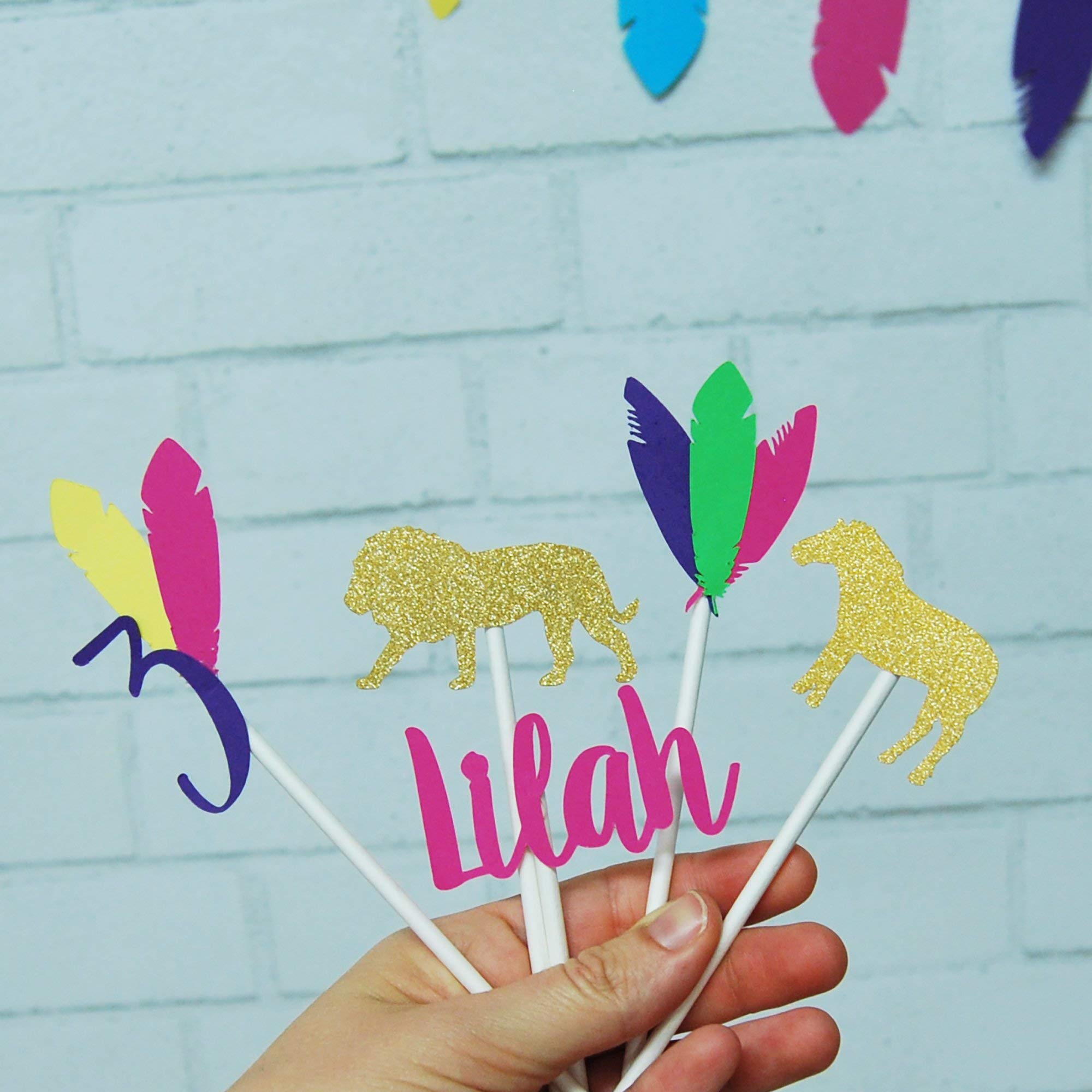 Fun & Festive Cupcake Toppers for Birthdays, Baby Showers & Parties - Young, Wild & Three Theme