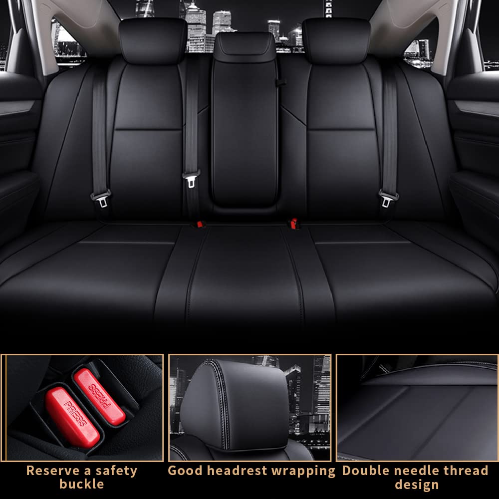Premium Custom Fit Seat Covers for Jeep Grand Cherokee 2011-2021 - Full Set Black Car Seat Protectors - Durable & Comfortable for Off-Road, Daily Commute & Family Trips