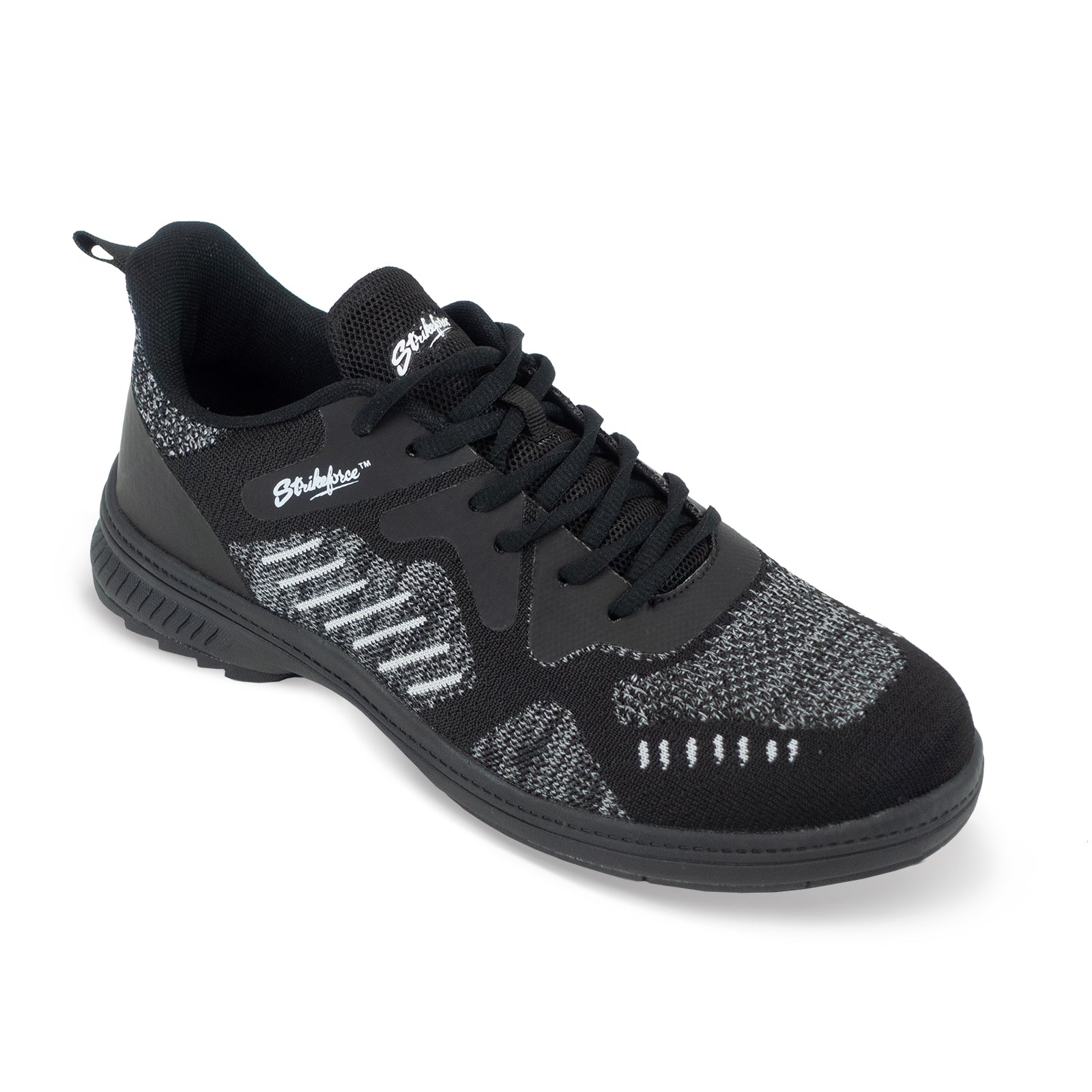KR Strikeforce Admiral Men's Right Hand Bowling Shoes - Black/Grey - Perfect for League Play & Tournament Bowling
