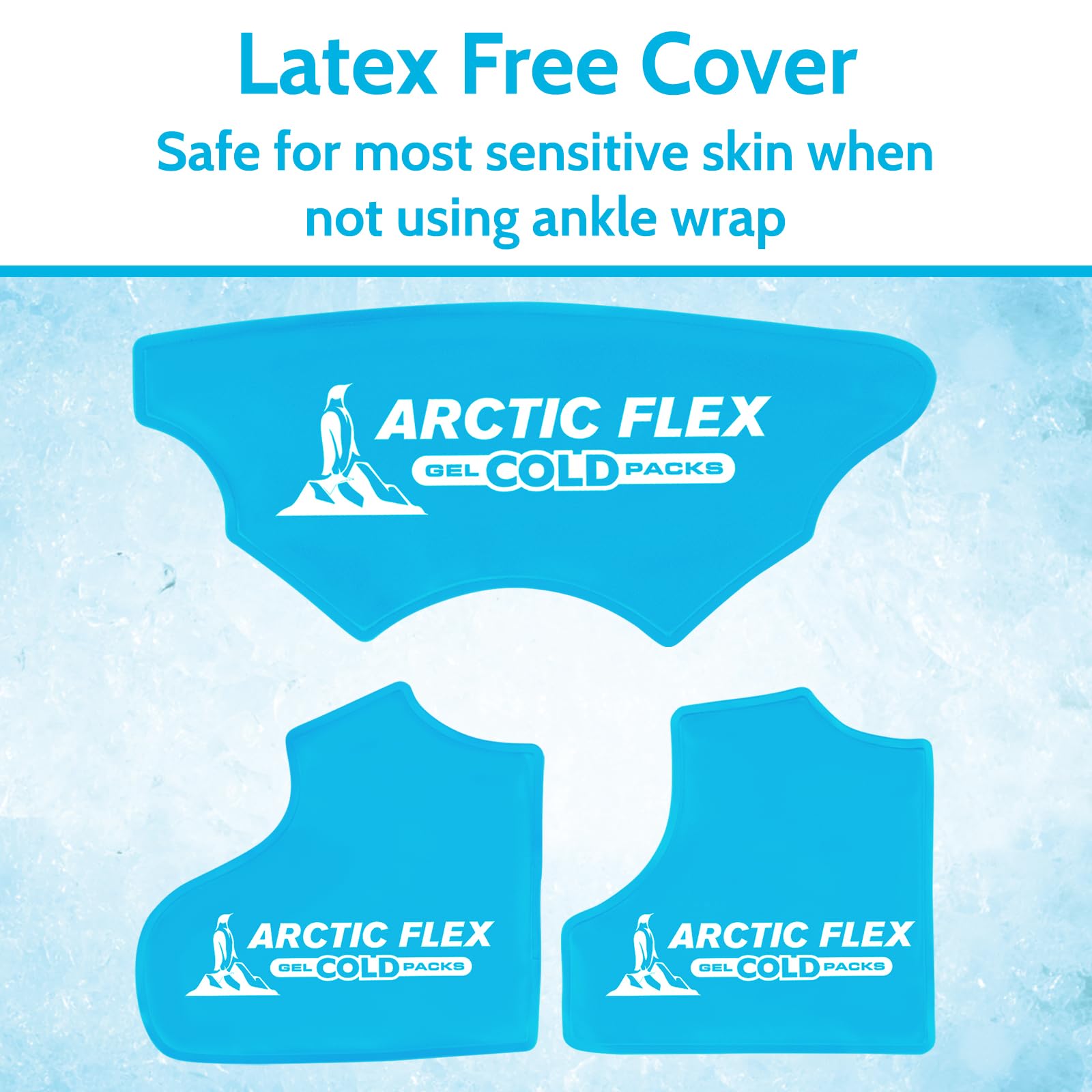 Arctic Flex Gel Replacement Packs - Reusable Hot & Cold Therapy Gel Ice Packs for Ankle Brace - Flexible Compression Wrap for Injury Recovery, Pain Relief & Swelling Reduction - Perfect for Athletes, Men & Women - Ideal for Sports Injuries, Post-Workout Recovery & Joint Pain Management