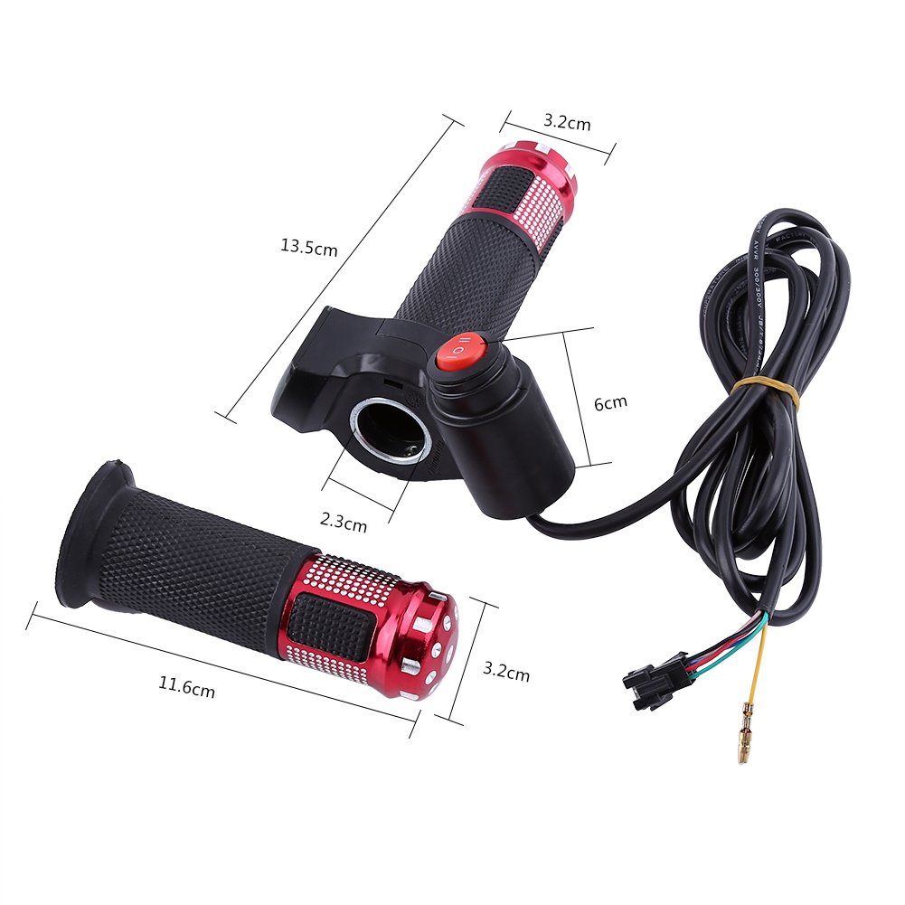Universal 12-84V Electric Throttle Grip Handlebar with Battery Voltage Display - Compatible with Motorbikes, Motorcycles & E-Scooters - Perfect for Commuting & Urban Riding