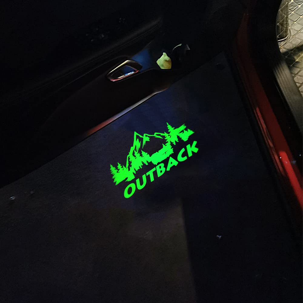 Outback LED Door Logo Projector Puddle Lamp - Never Fade Car Courtesy Step Light with HD Laser for Subaru Outback Accessories | Enhance Nighttime Safety & Style for Your Vehicle
