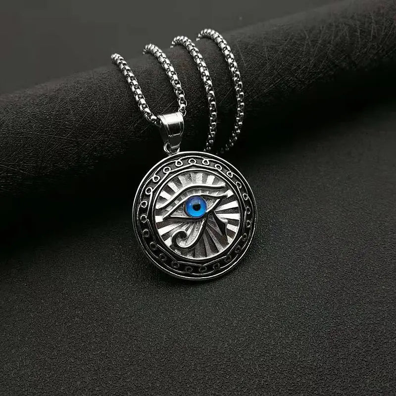 Eye of Horus Pendant Necklace - Ancient Egyptian Protection Amulet Jewelry for Men & Women - Perfect for Spiritual Healing, Meditation & Fashion Accessories