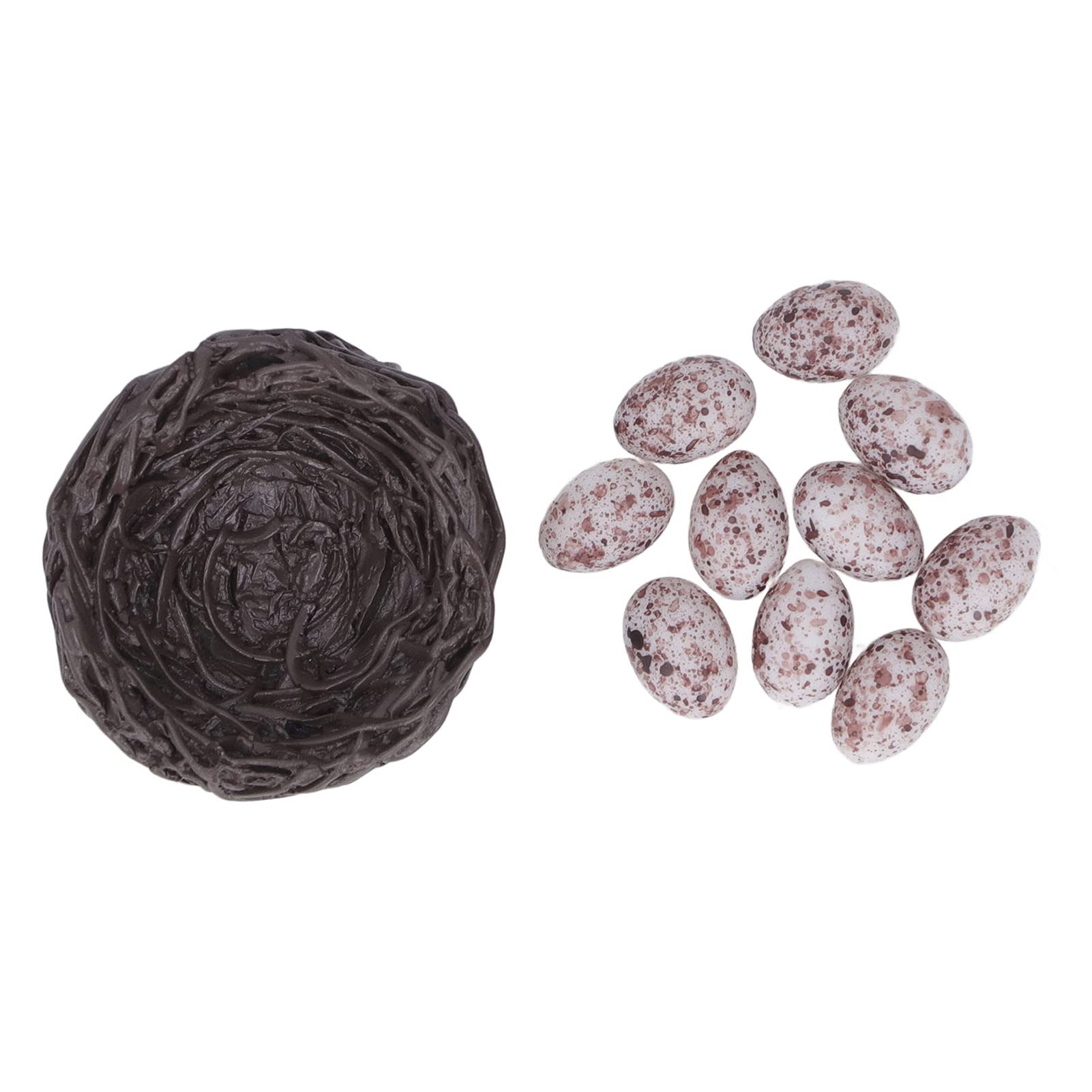 1:12 Scale Miniature Dollhouse Accessories - Realistic Artificial Resin Bird Eggs & Nest for Doll House Decor | Perfect for DIY Miniature Scenes, Fairy Gardens & Collectors
