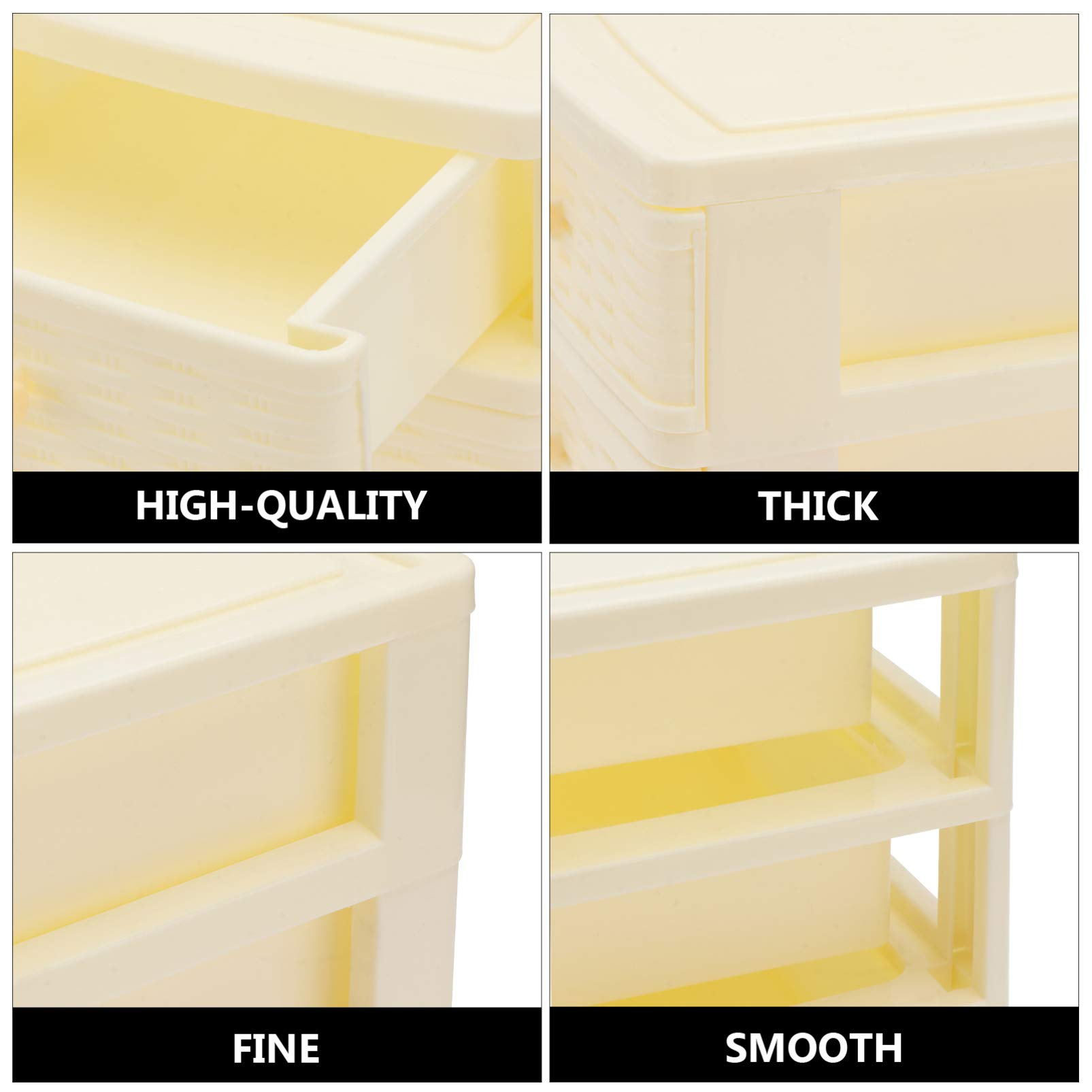 DOITOOL 1-Piece Plastic Desktop Storage Box - Stackable Cosmetic Organizer, Makeup Shelf, Stationery Cabinet & Office Drawer Organizer for Home, Office, and Beauty Vanity Organization