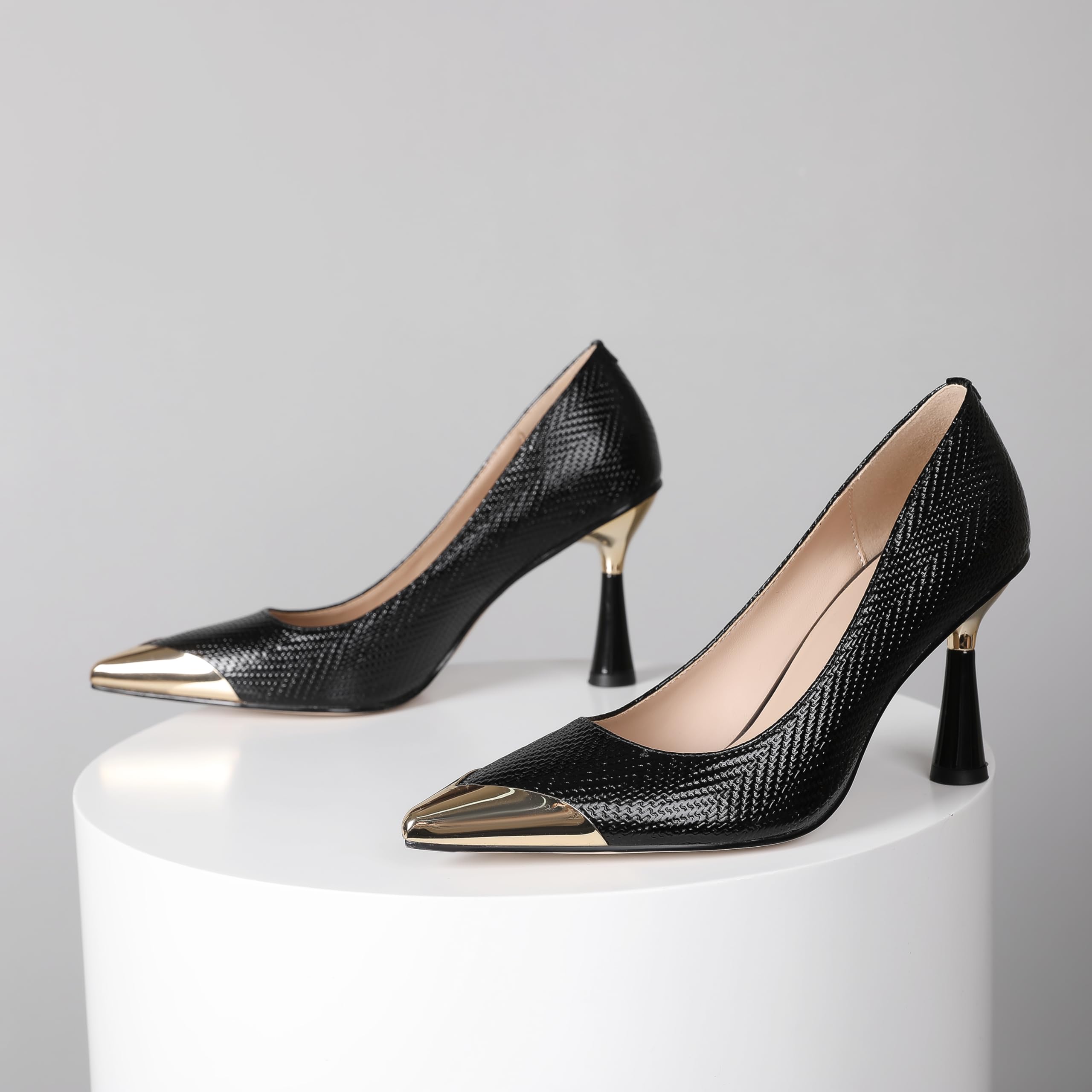 LingxiaUne Women's Pointed Toe Stiletto High Heel Pumps - Elegant Dress Shoes for Business, Office, Weddings & Parties | Perfect for Professional Events, Evening Dances & Special Occasions | Modern Fashion Footwear for Women