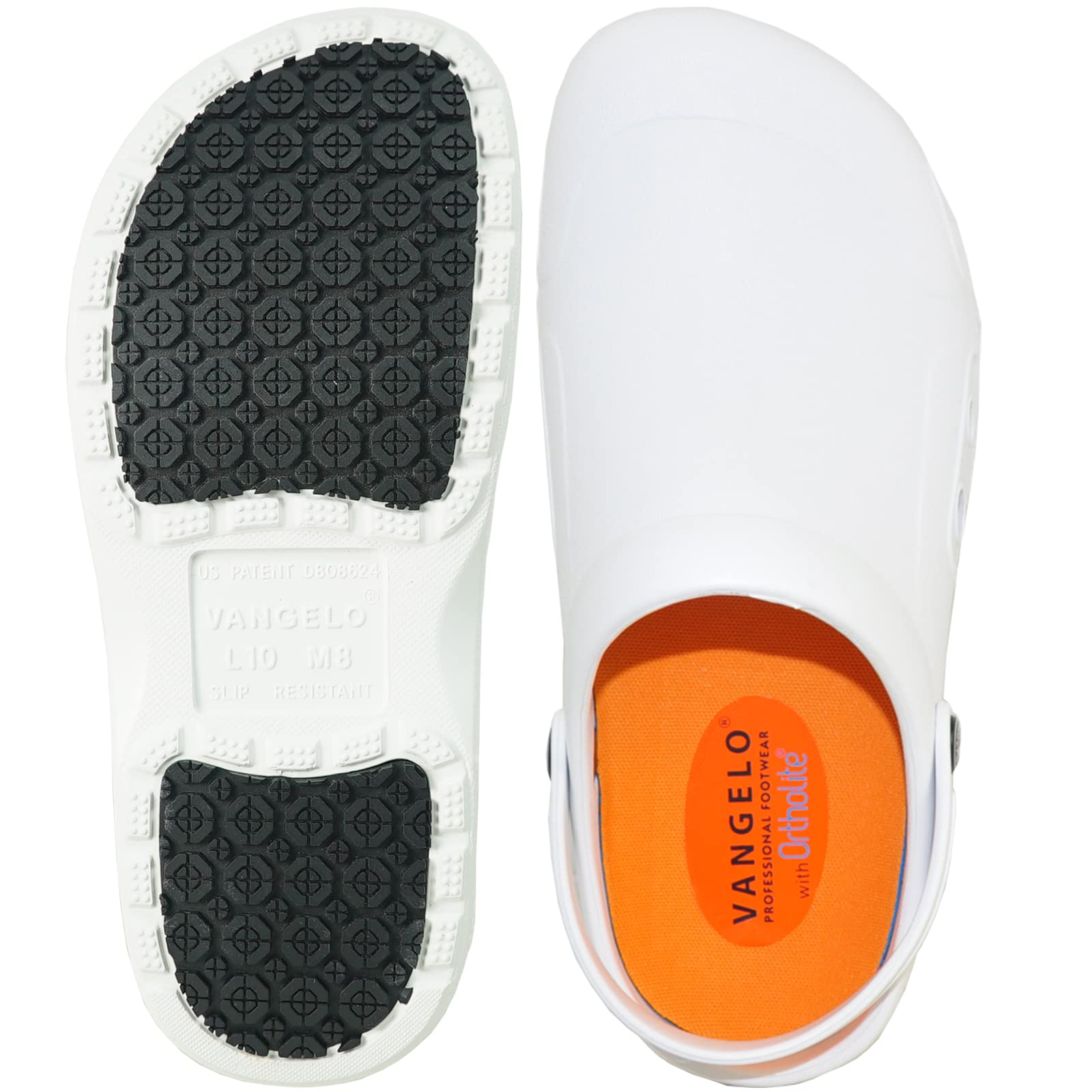 VANGELO Professional Slip Resistant Clogs - Waterproof Work Shoes for Women, Nurses & Chefs (Black, Lime, White, Multicolor) - Perfect for Hospitals, Kitchens & Healthcare Environments