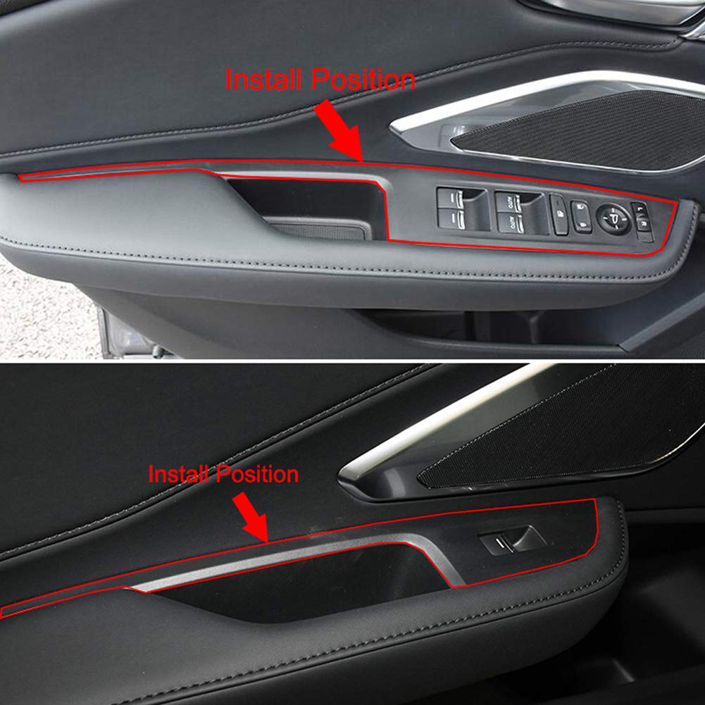 Beautost Black Interior Window Switch Console Panel Trim Compatible with Acura RDX 2019 2022 - Premium Car Accessories for Enhanced Driving Comfort & Style