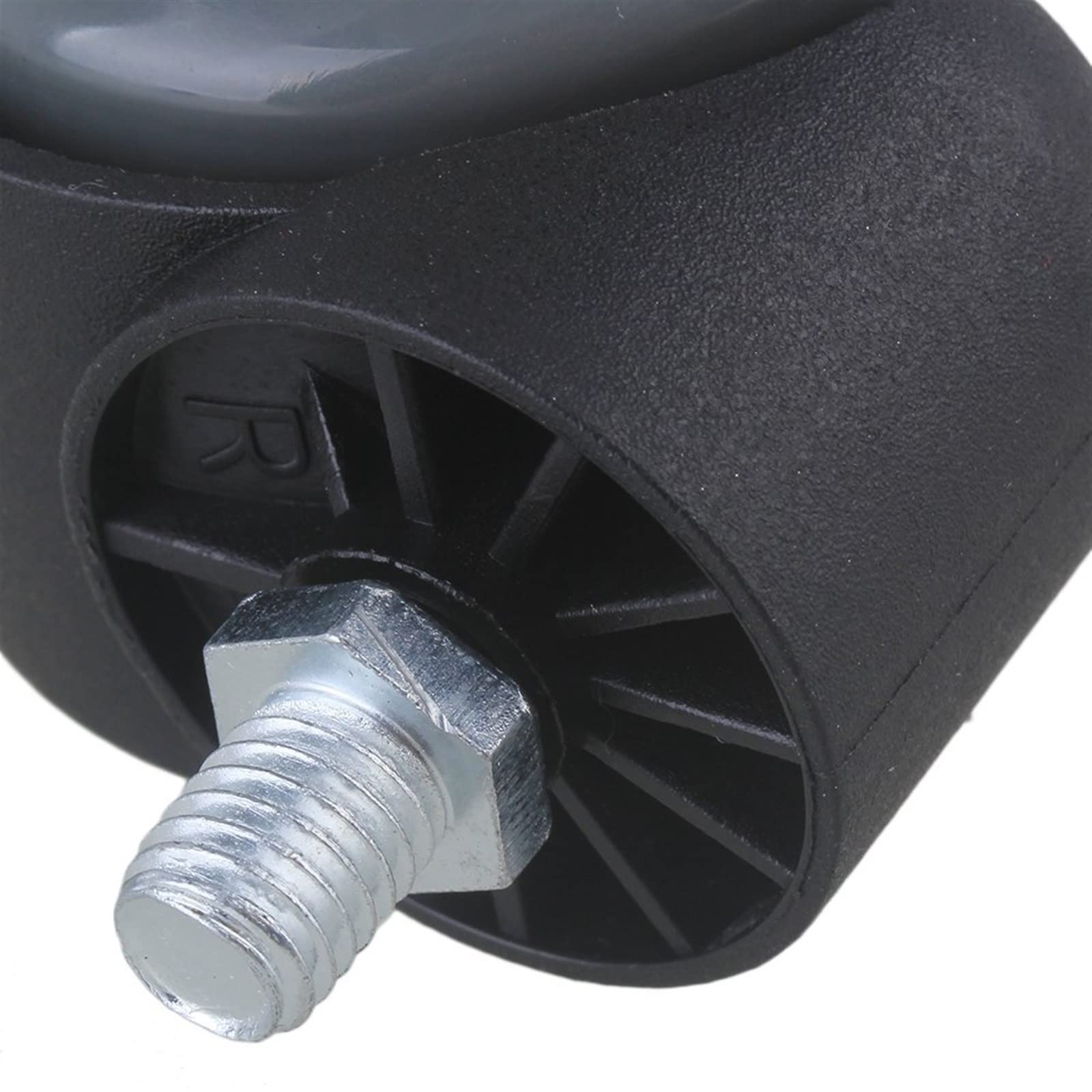 BIVOO 5-Pack Swivel Caster Wheels for Metal Office Chairs, Furniture, Sofa Beds, and Storage Shelves - PU Vertical Threaded Stem Replacement Casters for Smooth Mobility in Home & Office