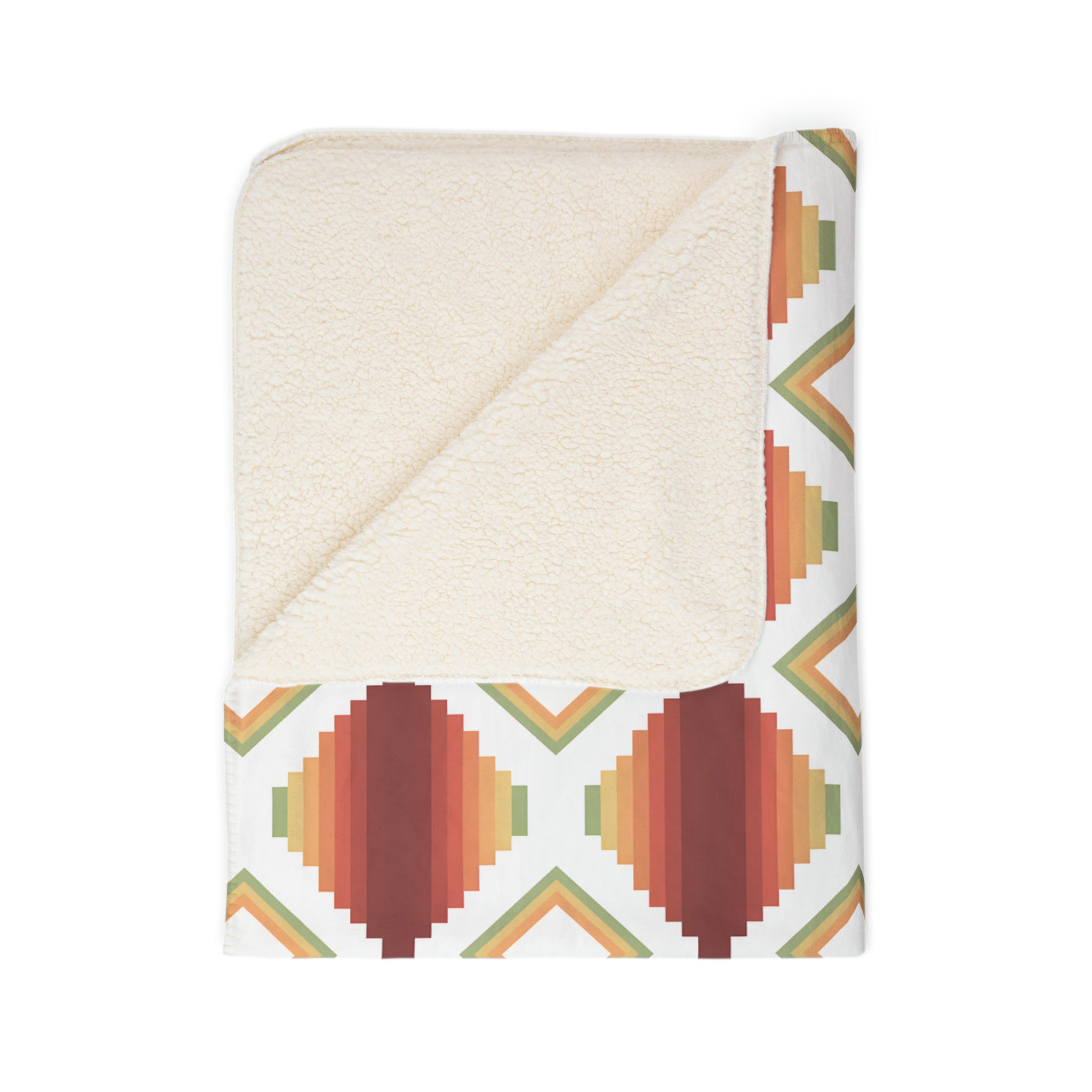 Southwestern Rio Fleece Sherpa Blanket - Soft Cozy Throw Blanket for Couch, Bed & Sofa - Perfect for Living Room, Bedroom & Winter Nights - 2 Sizes Available