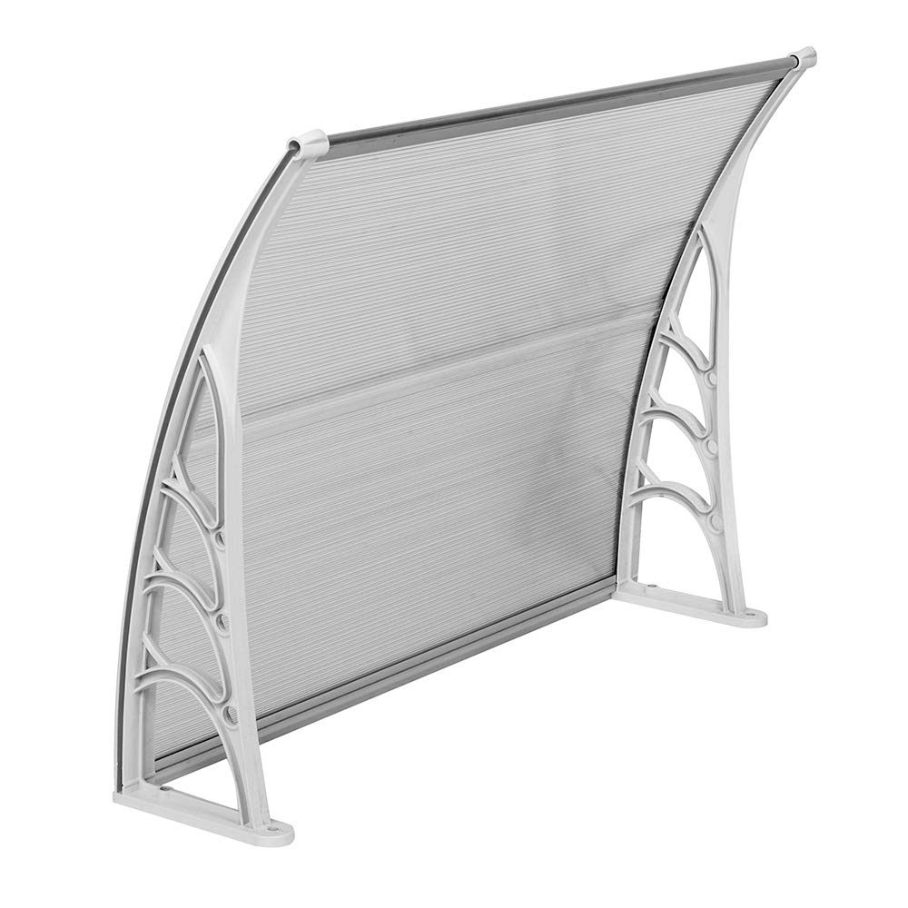 MYTUNES HT-100 80x100cm Clear Window Rain Cover with White Holder - Waterproof Door & Eaves Protection for Home, Patio, and Outdoor Use