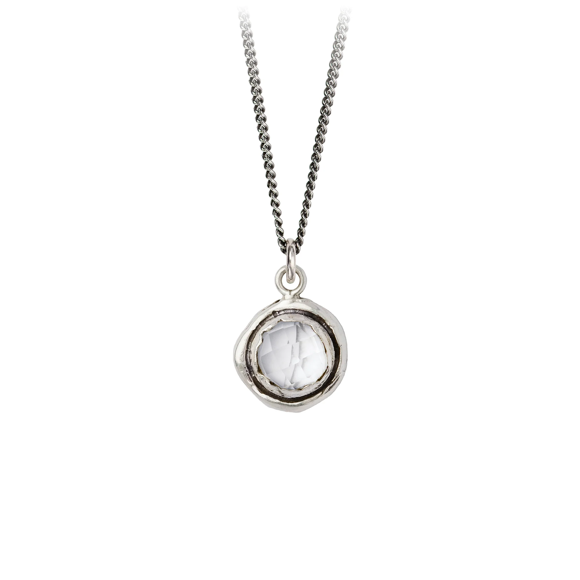 Faceted Stone Talisman Necklace - Natural Gemstone Pendant for Protection & Good Luck - Perfect for Spiritual Healing, Meditation & Energy Balancing