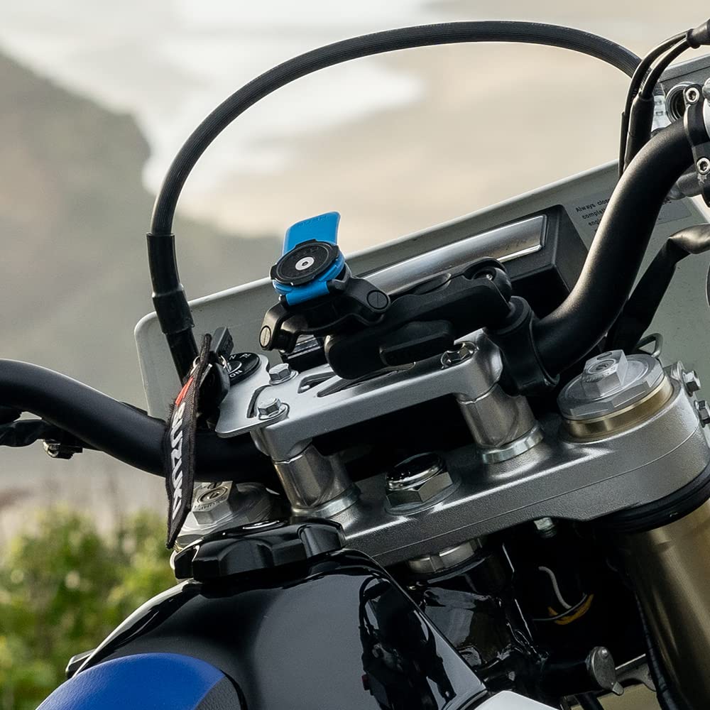 Quad Lock 360 Degree Motorcycle Phone Mount - Universal Handlebar Clamp for Bikes, Scooters & ATVs - Secure & Adjustable Phone Holder for Outdoor Adventures & Commuting