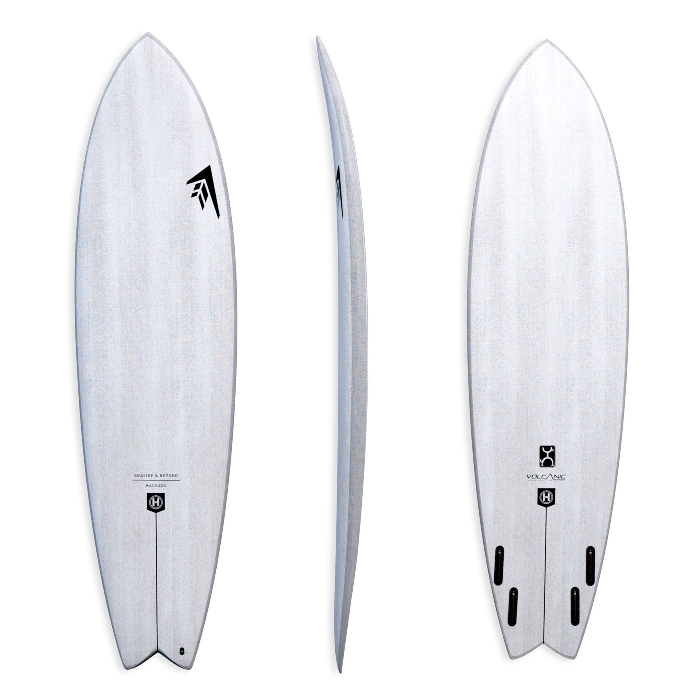 Machado Seaside & Beyond 6'8 Surfboard - Helium Core with Volcanic Repreve Lamination - Futures Fin System - Perfect for Beach Waves & Coastal Surfing
