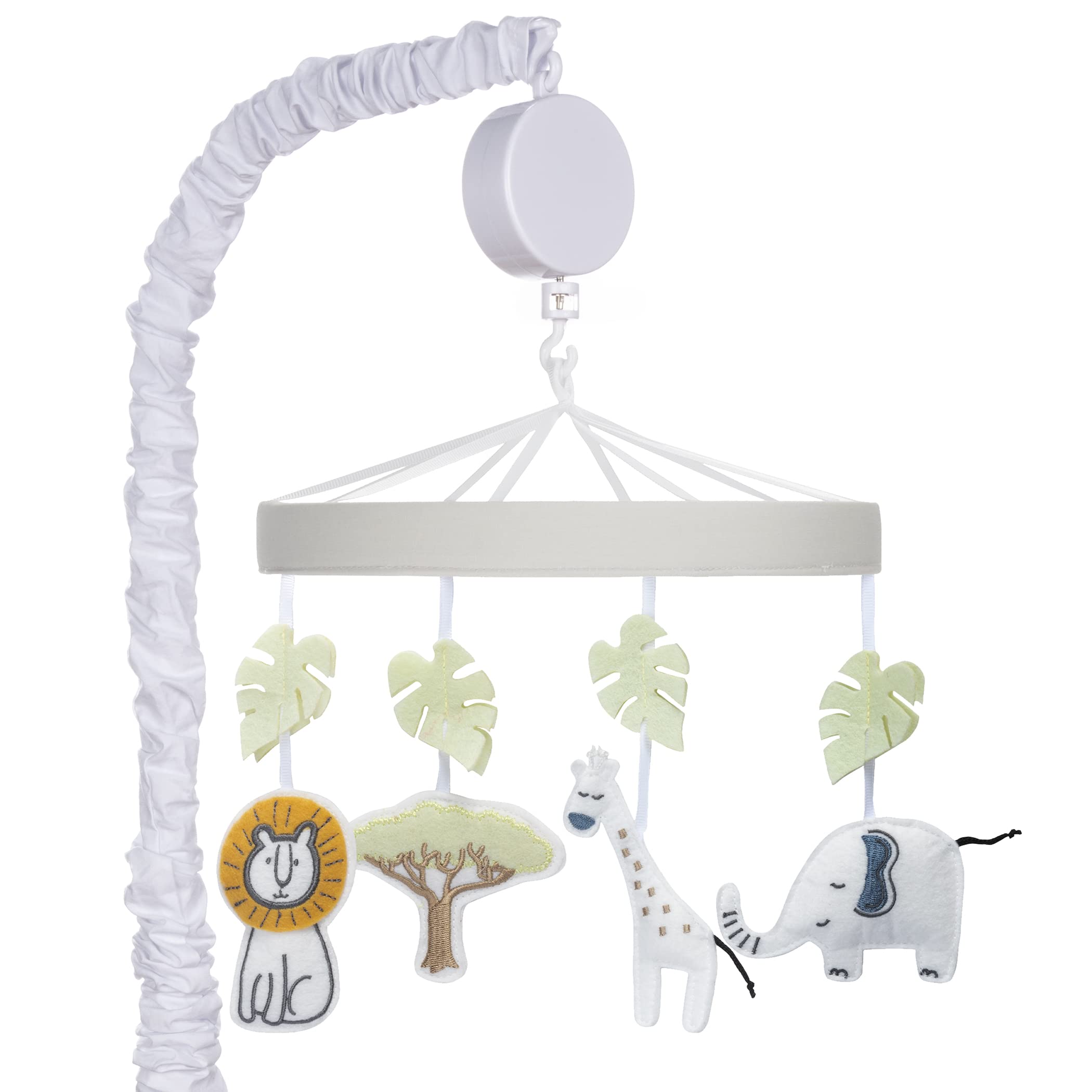 Trend Lab Tanzania Baby Crib Mobile with Soothing Music & Rotating Animals - Fits Standard Crib Rails - Perfect for Nursery Decor & Infant Sleep Aid